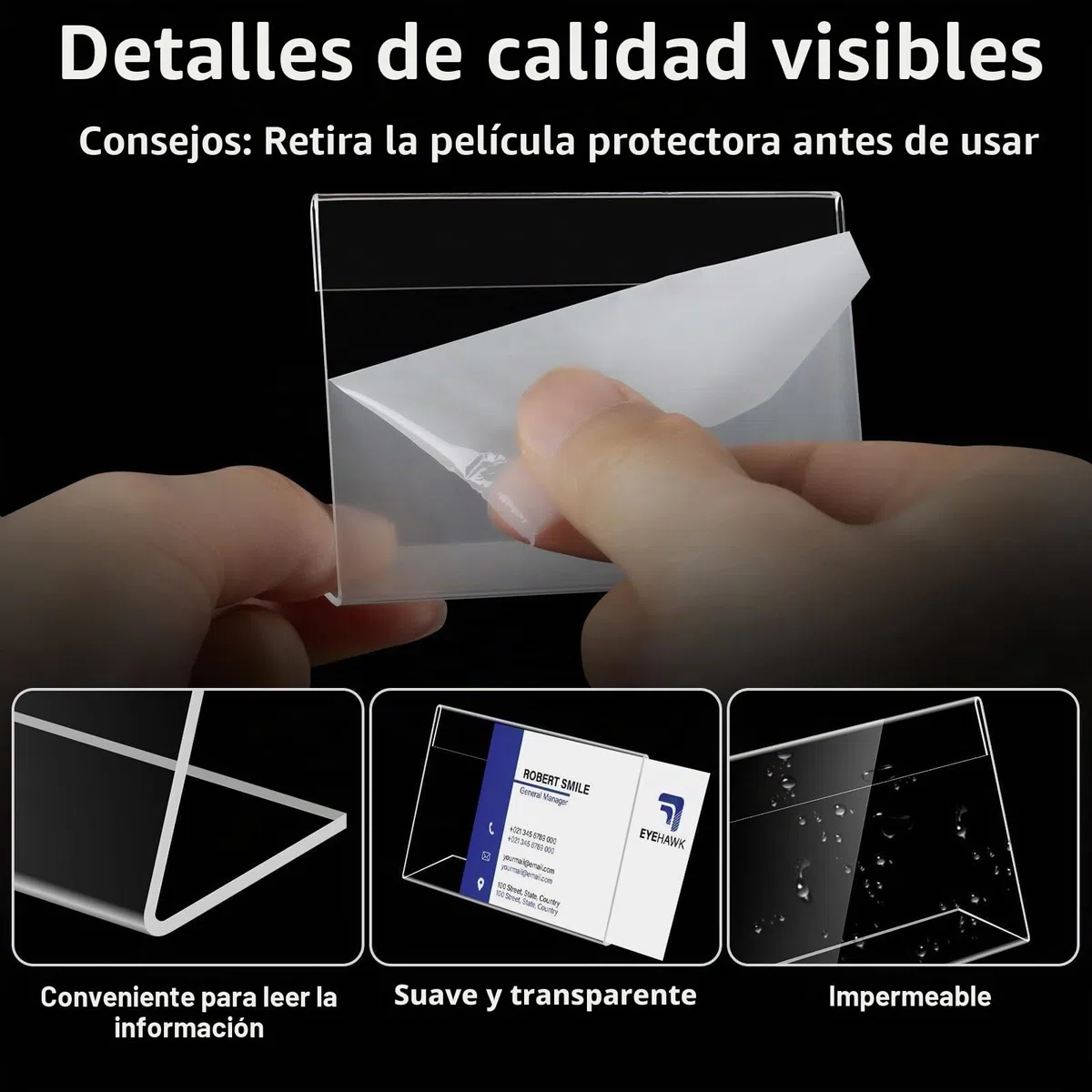 30 Piezas Expositor Metacrilato Transparente, 8 x 5 cm Porta Precios Transparente, Soporte de Sobremesa para Oficina Tienda Supermercado Promociones Restaurantes
