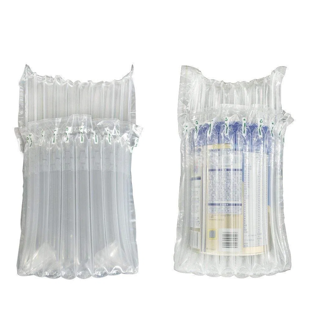 Paquete de 20 bolsas con columnas de aire inflables para transportar latas de leche en polvo, a prueba de golpes, con 1 bomba de inflado de color al azar