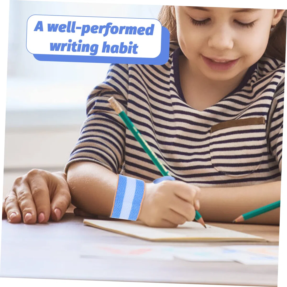 Corrector De Bolígrafos para Escritura a Mano para Niños, Tamaño Único, Material Abs y Nailon, Ayuda Entrenamiento Postura Al Escribir, Herramienta De Corrección De Lápiz para Estudiantes