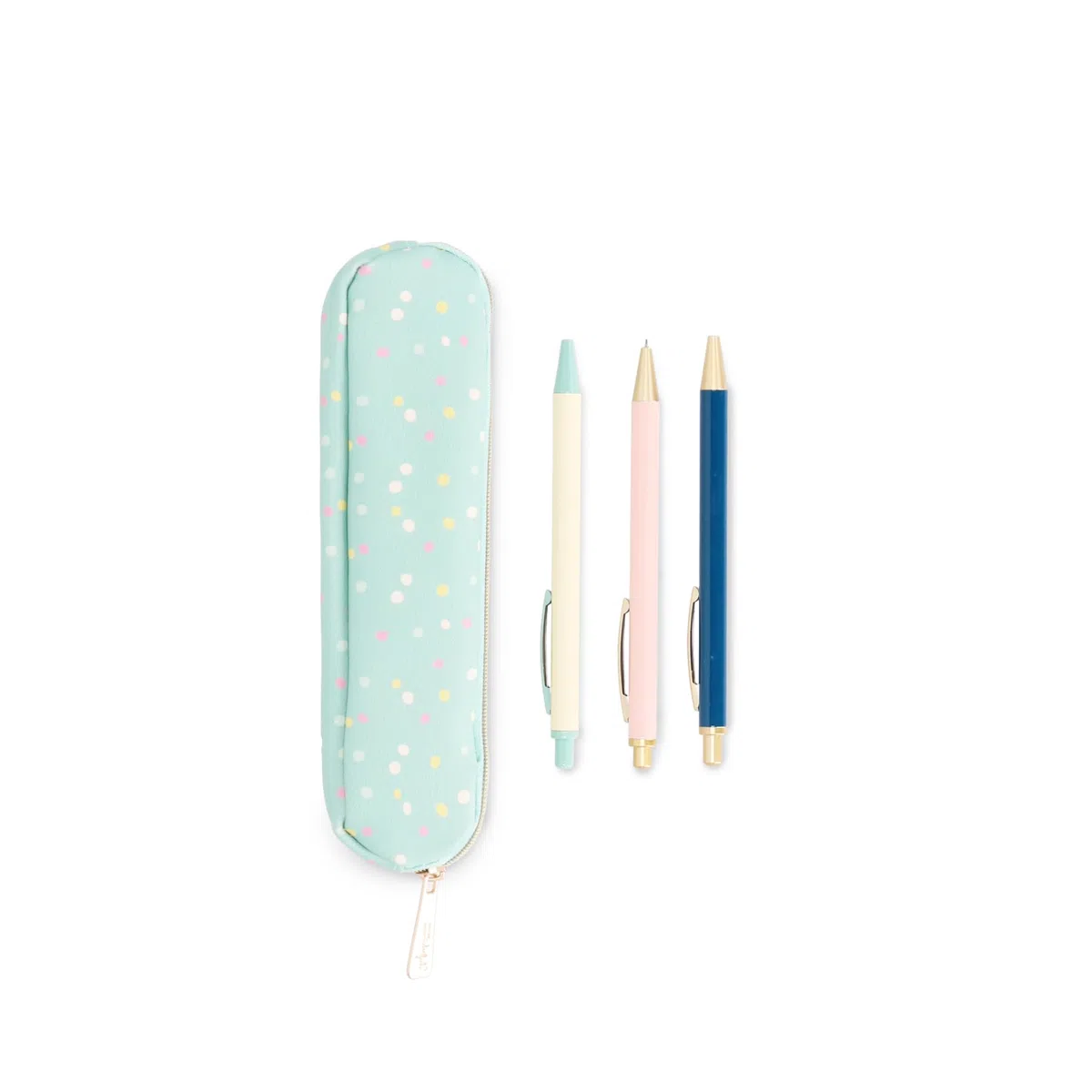 Mr. Wonderful - Set de escritura - Polka dot print - Estuche, 2 Boligrafos, 1 Lápiz