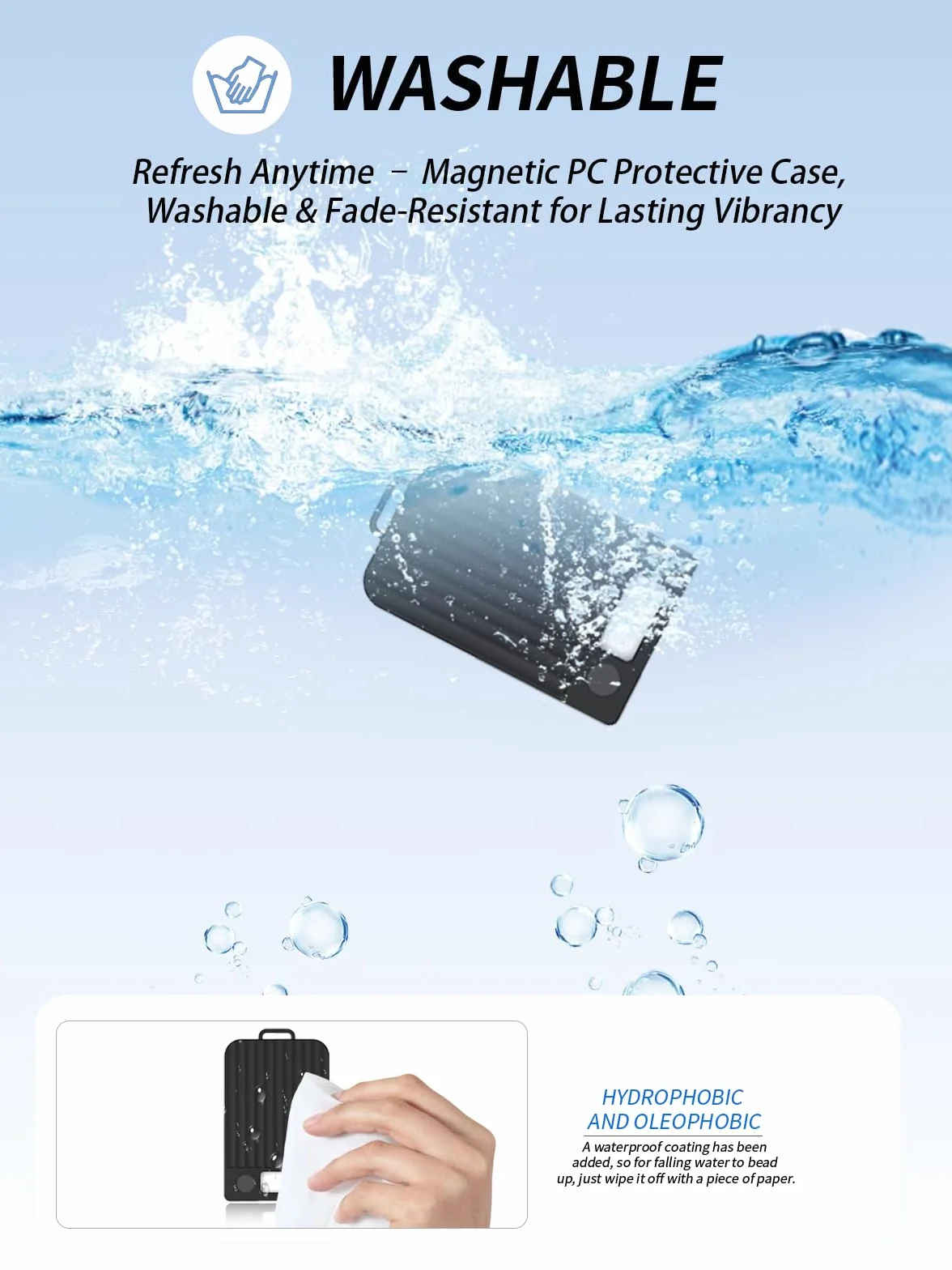 Funda Magnética Protectora para PLAUD Note/Note Pro, a Prueba de Polvo, Resistente a Golpes, Negro
