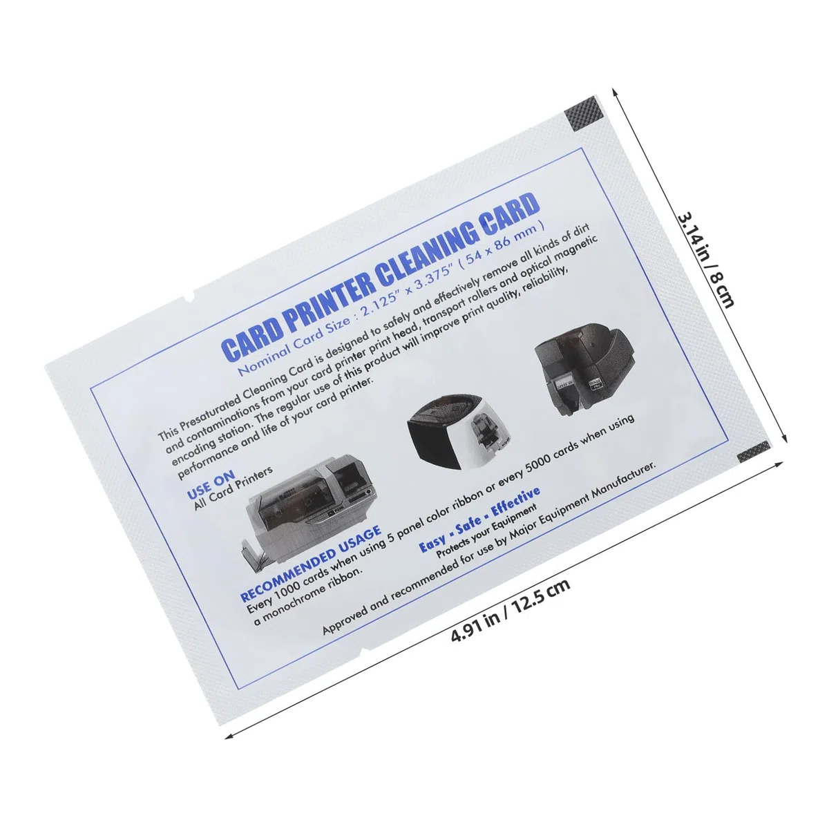 Kit De Limpieza De 15 Toallitas para Impresoras Contadores De Billetes Lectores De Tarjetas Inteligentes Y Detectores De Billetes PVC