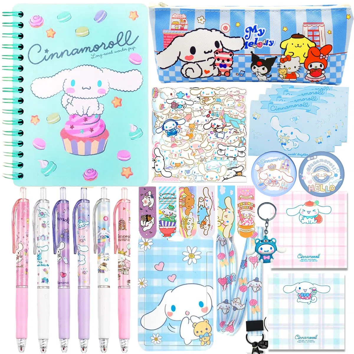 Papelería Kawaii,Material Escolar y Papelería,Material Escolar Niña,Suministros Escolares,Estuche Lápices,Bloc Notas,Llaveros,Pegatinas,Insignias,Tarjetas de Felicitacion,Regalo para Niñas y Niños