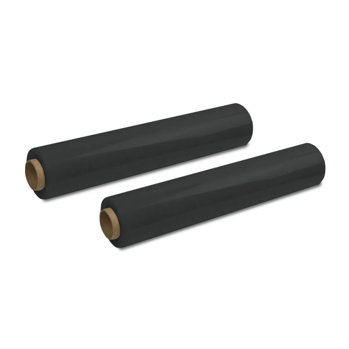 Casterli - Film Estirable 23 Micras 2kg,Film para Embalaje Industrial y para Paletizar, Rollo de Papel Film Resistente de Plástico con Alta Elasticidad para Mudanzas y Envíos (Negro, 2 Unidades)