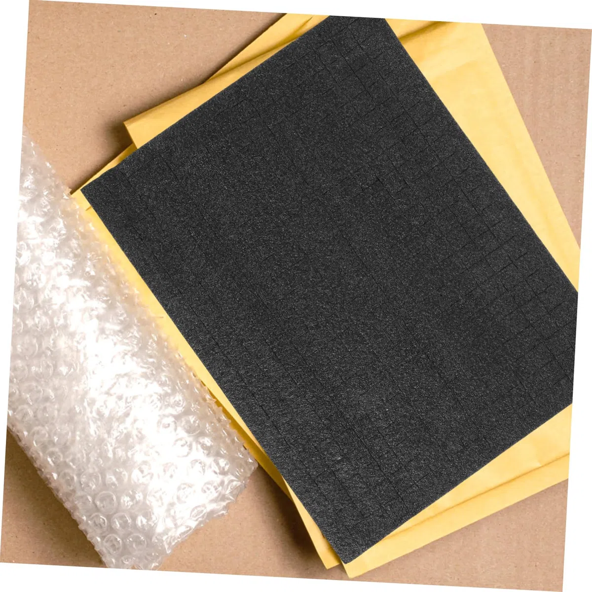 Láminas de Espuma Negra para Embalaje Almohadilla de Esponja Resistente a Impactos, Tamaño 33x25x2 Cm, Adecuado para Organizar y Proteger Objetos Variados