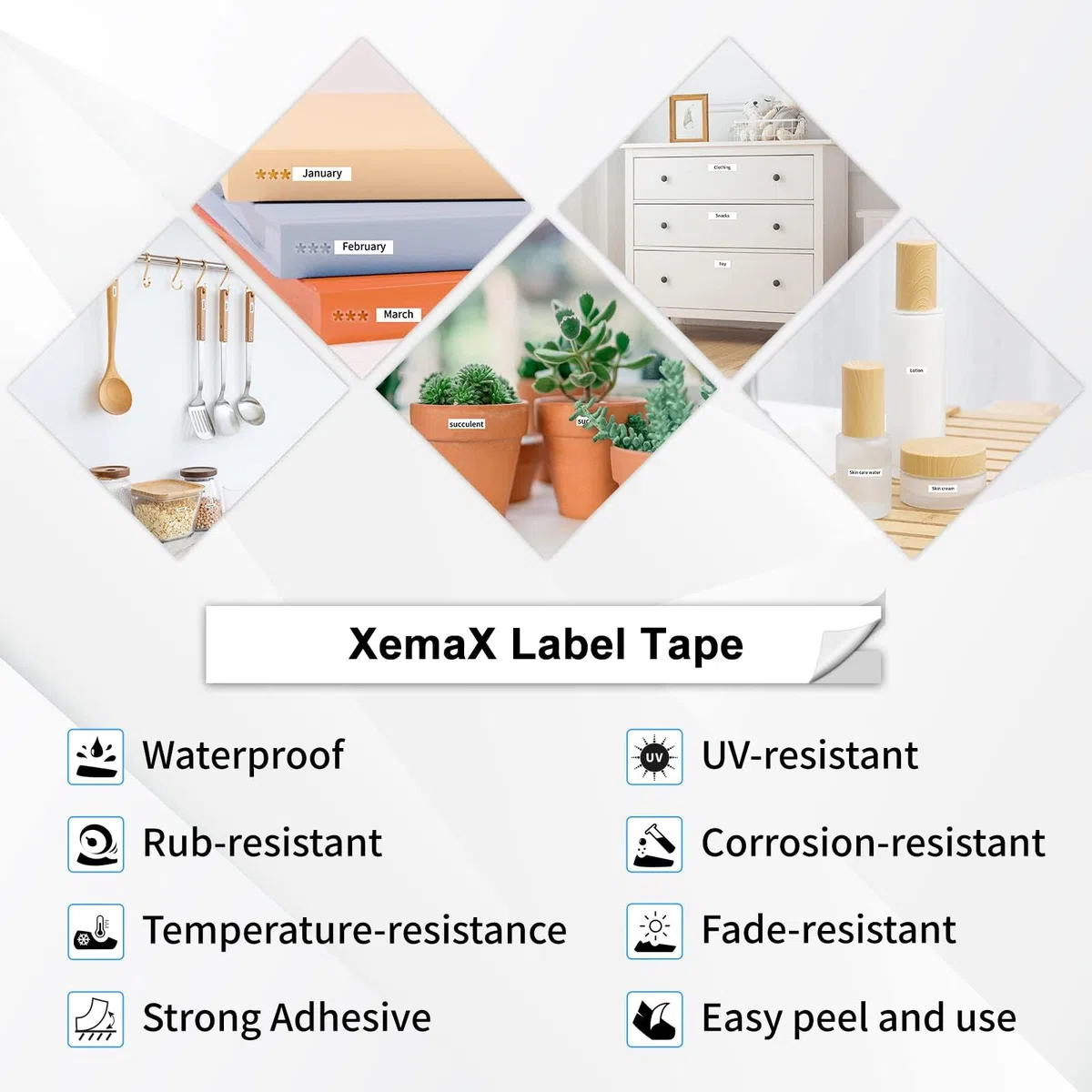 6x XemaX Compatible Cinta 12mm x 8m Reemplazo para Brother PT Tze-231 Tz-231 Negro sobre Blanco Laminado Casete para PT-D210VP PT-H101C PT-1010 PT-P750W PT-H105 PT-D450 PT-D600VP PT-1100