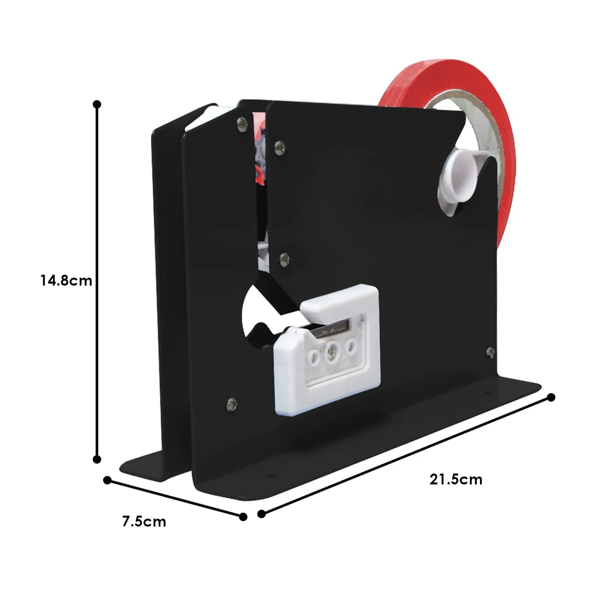 Sellador de Bolsas con Cinta PVC; Adecuado para embalar: frutas, verduras, carne, ancho de cinta hasta 12 mm + ¡6 rollos gratis (Negro)