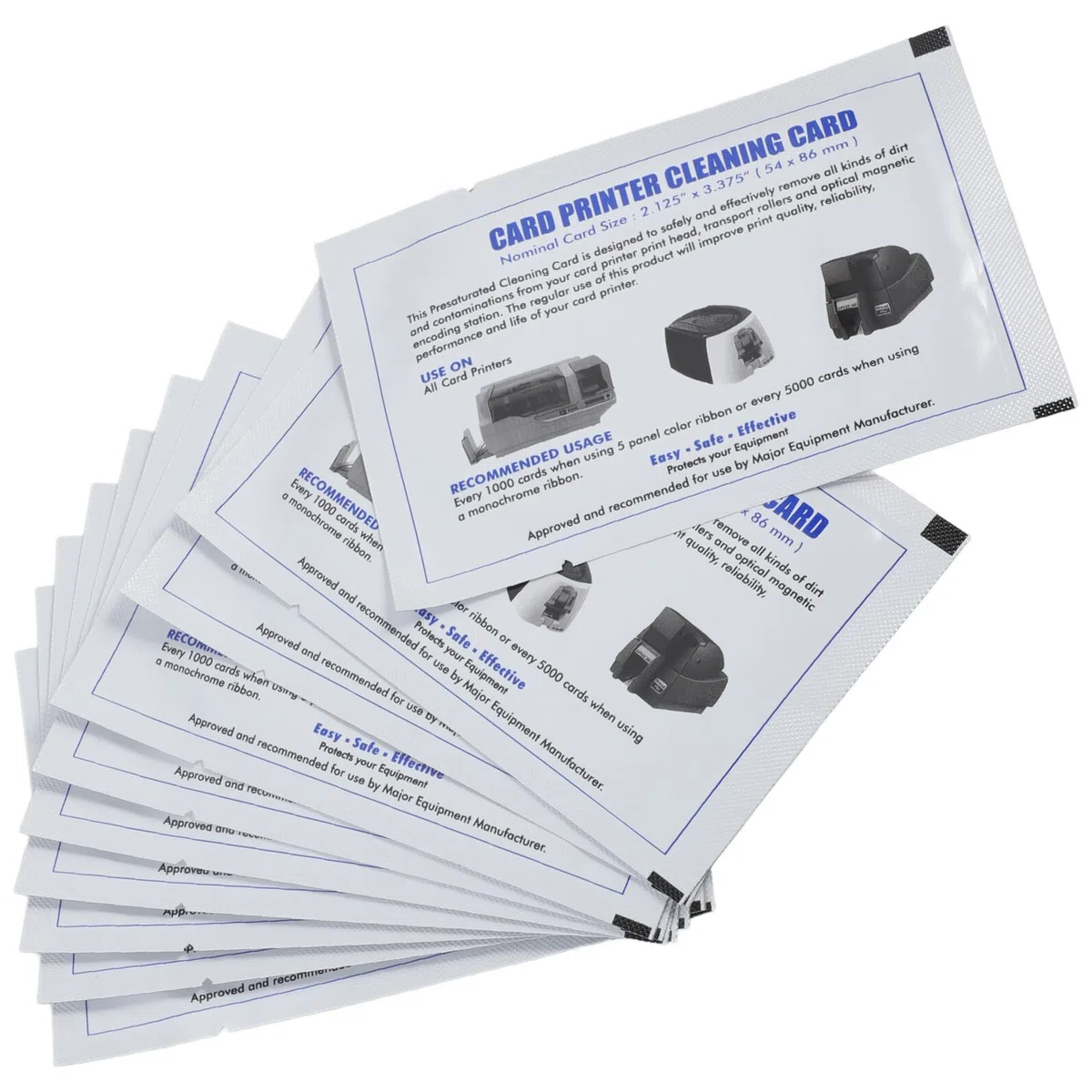 Kit De Limpieza De 15 Toallitas para Impresoras Contadores De Billetes Lectores De Tarjetas Inteligentes Y Detectores De Billetes PVC