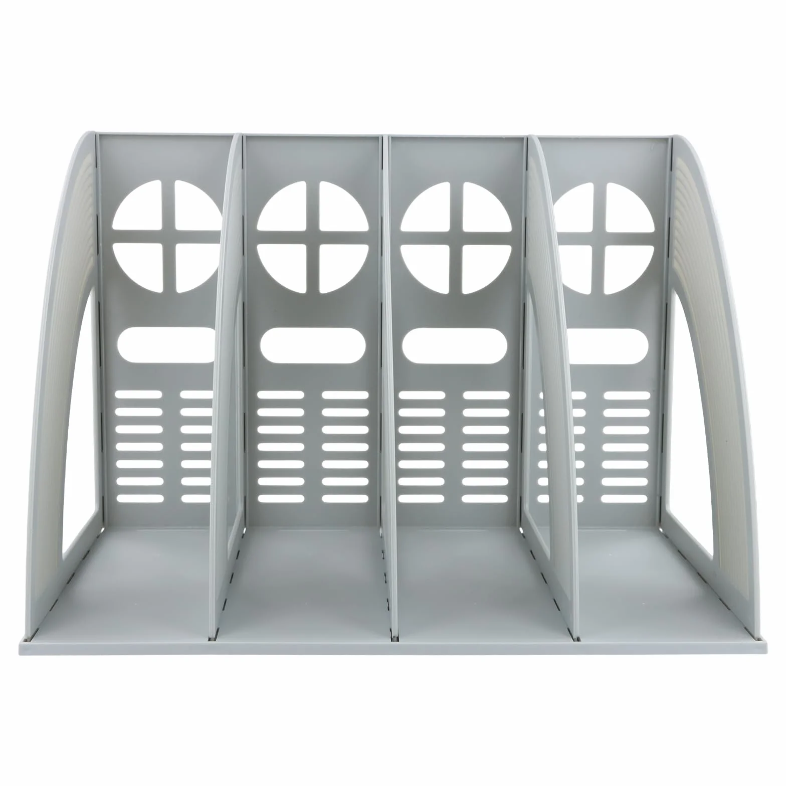 Revistero Archivador Plastico, Soporte de 4 Compartimentos para Revistas, Titulares Documento Pantalla Divisores Gabinete Rack de Almacenamiento Organizadora caja para Oficina Escuela