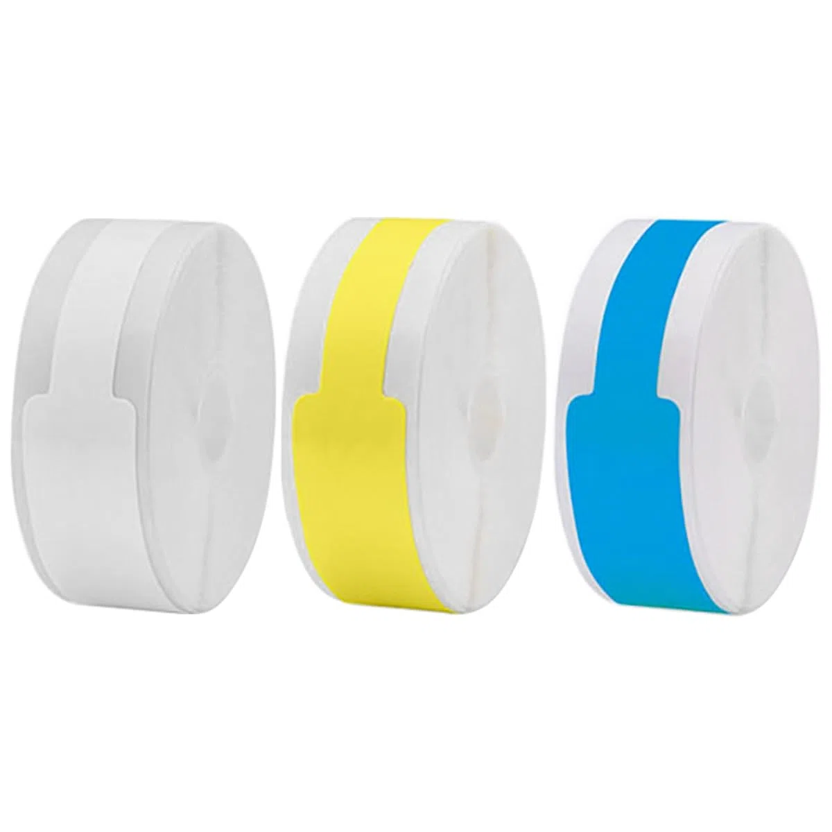 Namvo Cable Label Paper Compatible para impresora P15 P12 Etiqueta autoadhesiva térmica resistente al agua, antiaceite y arañazos (blanco/azul/amarillo)