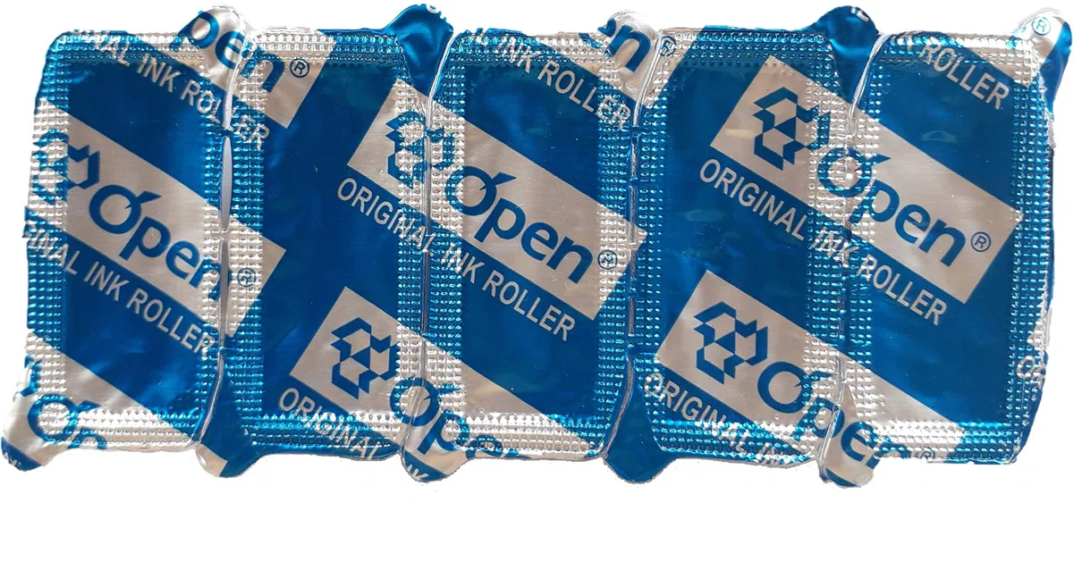 Rodillos de Tinta Negra para Etiquetadoras "Open" - Paquete de 5 Unidades