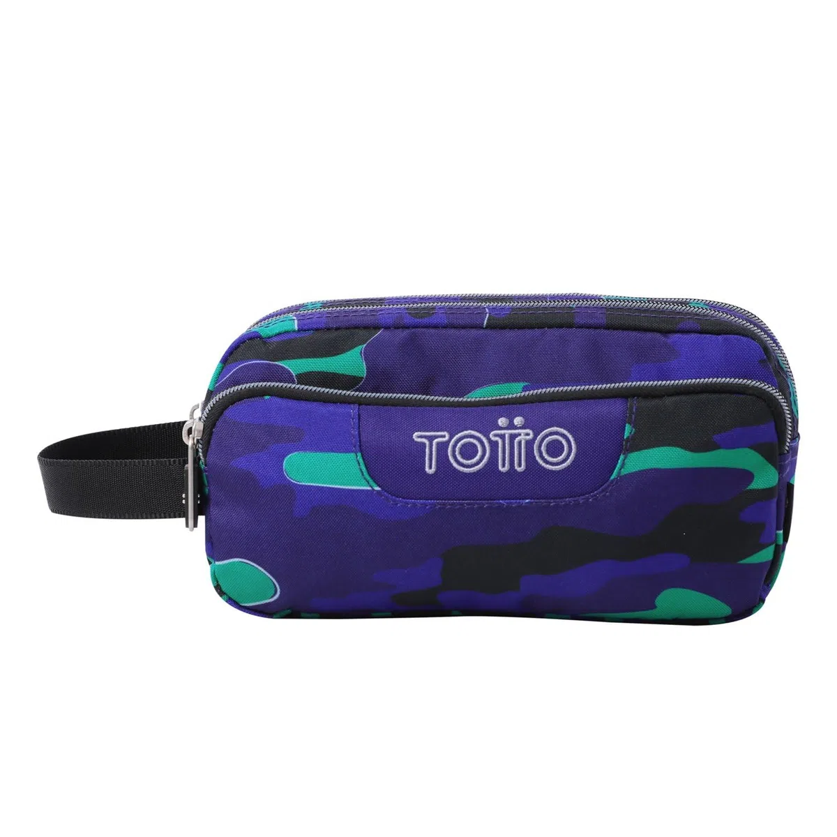 TOTTO - Estuche Escolar 3 Compartimentos, Modelo Agapec, Estuche Grande, Dimensiones 23 x 11.5 x 10.5 cm, Asa Lateral, Tiradores Ergonómicos con PVC, Tejido Resistente, Estampado Seli