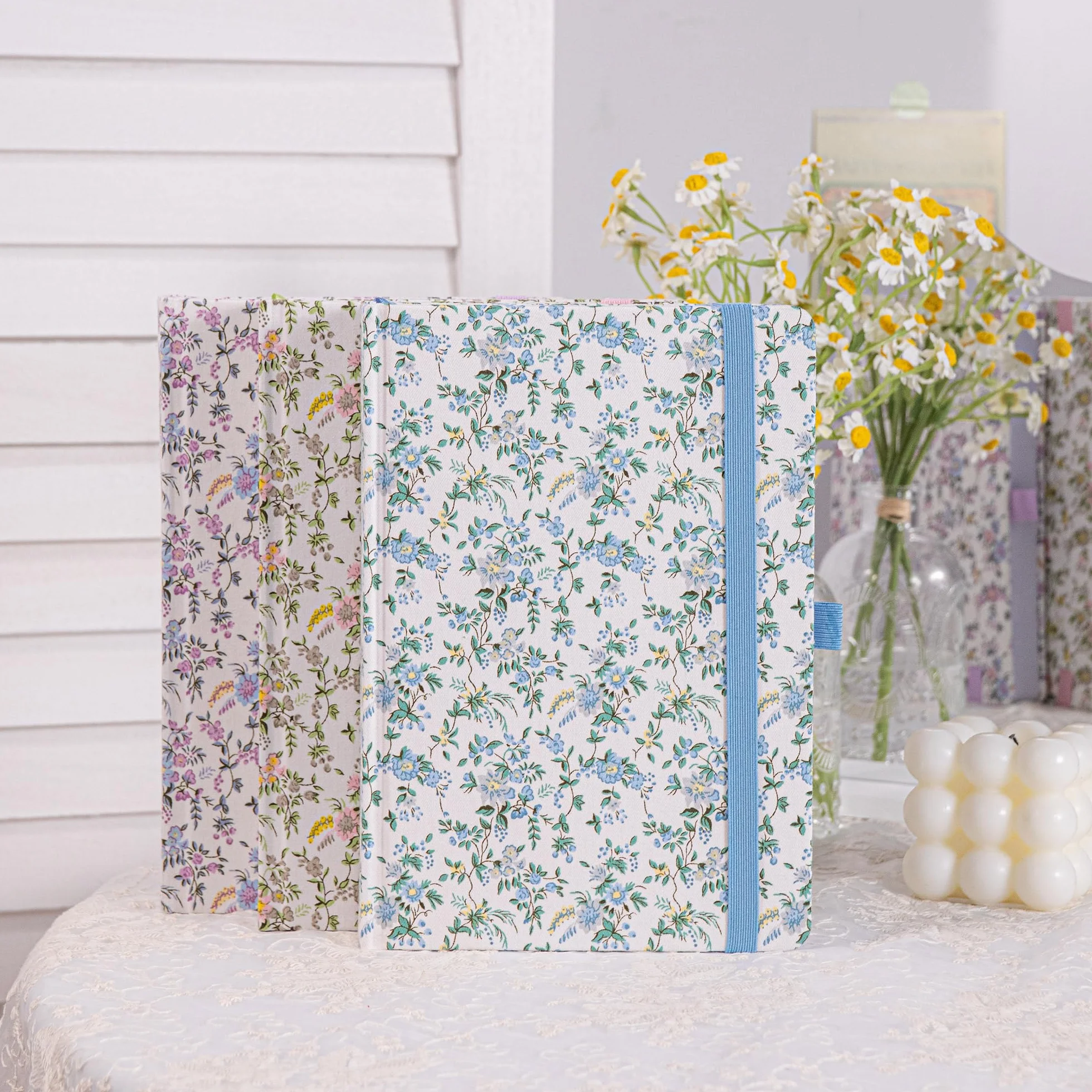 TIEFOSSI Cuaderno Punteado para Mujer, Cuaderno A5 con Cuadrícula de Puntos para Escribir, 190 Páginas Numeradas, Papel Grueso, Diario de Viaje, para Trabajo, Hogar, Escuela, Toma de Notas, Negocios