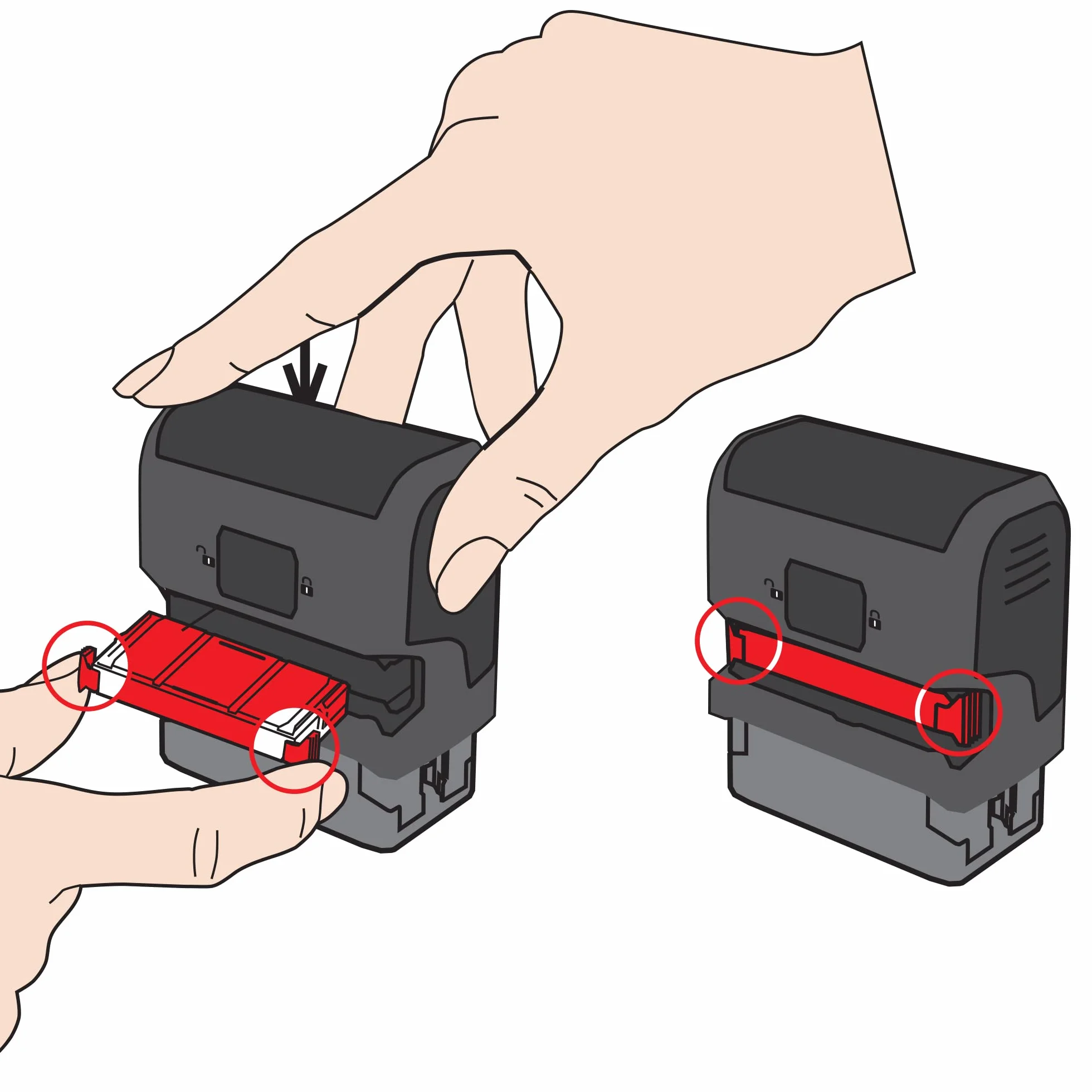 Trodat recambios para tampón de tinta 6/4913 rojo blister de 3