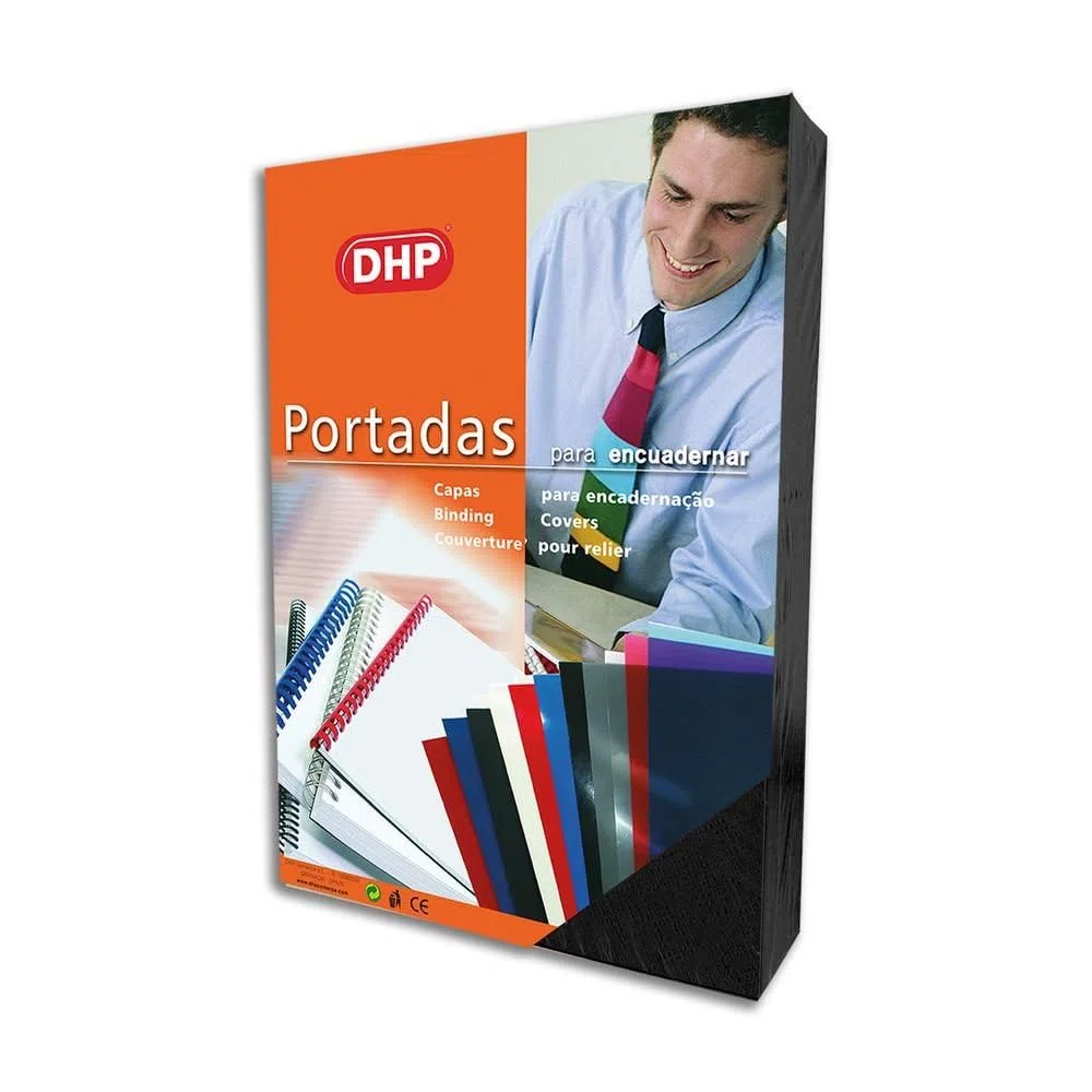 Pack de 50 Tapas de Encuadernar Cartón Gofrado Nº8, Formato A4, 1.000 Gramos, Negro