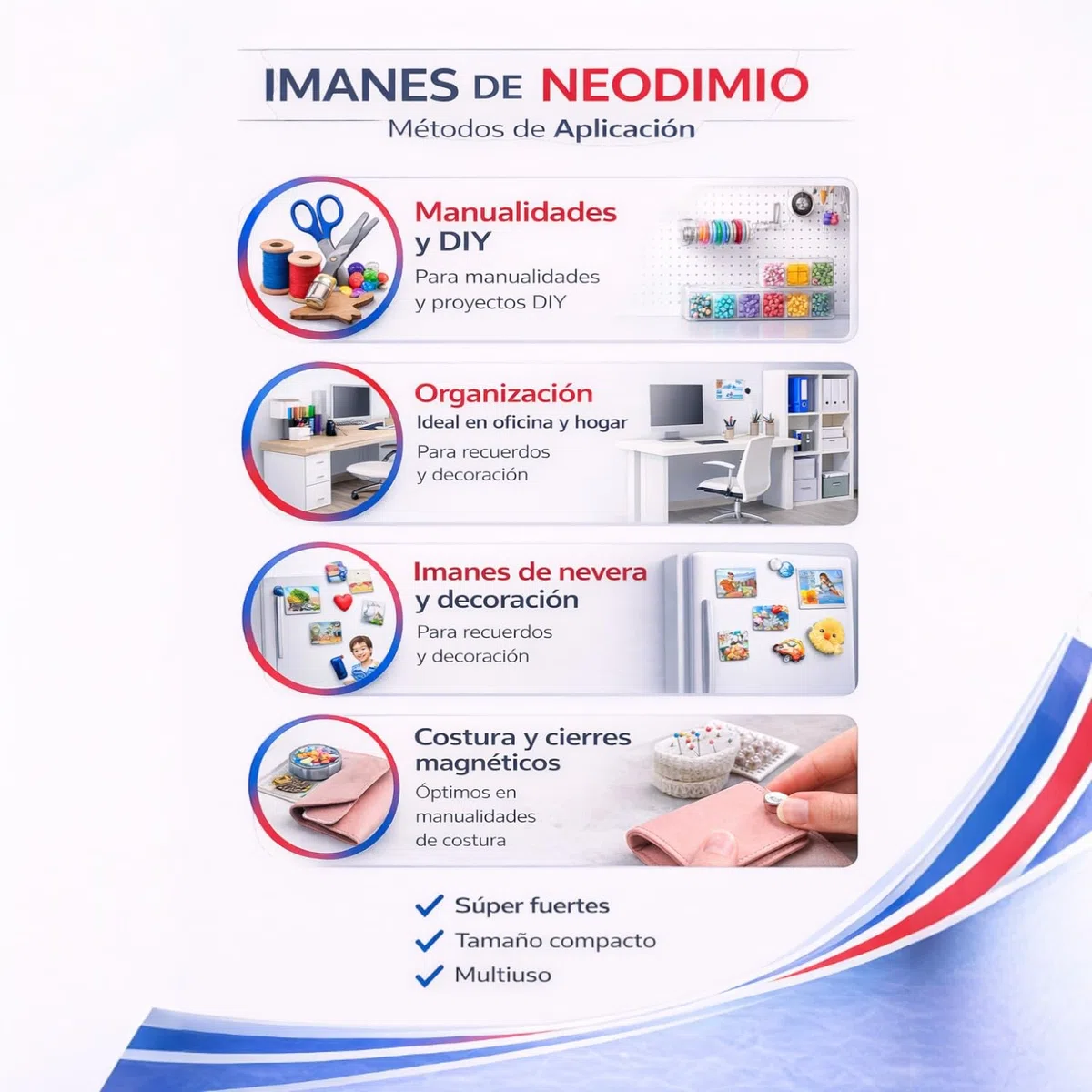 Imanes de Neodimio Autoadhesivos 15x8x1 mm | Paquete de 20 Imanes Fuertes y Duraderos para Pizarras, Manualidades y Organización