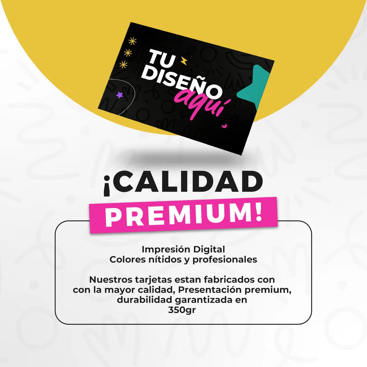 Tarjetas de Visita y Presentación Personalizadas en Cartulina 350 gr – Impresión a Todo Color con Logo y Textos – Acabado Plástificado disponible en Brillo o Mate – Para Empresas, Autónomos y Pymes