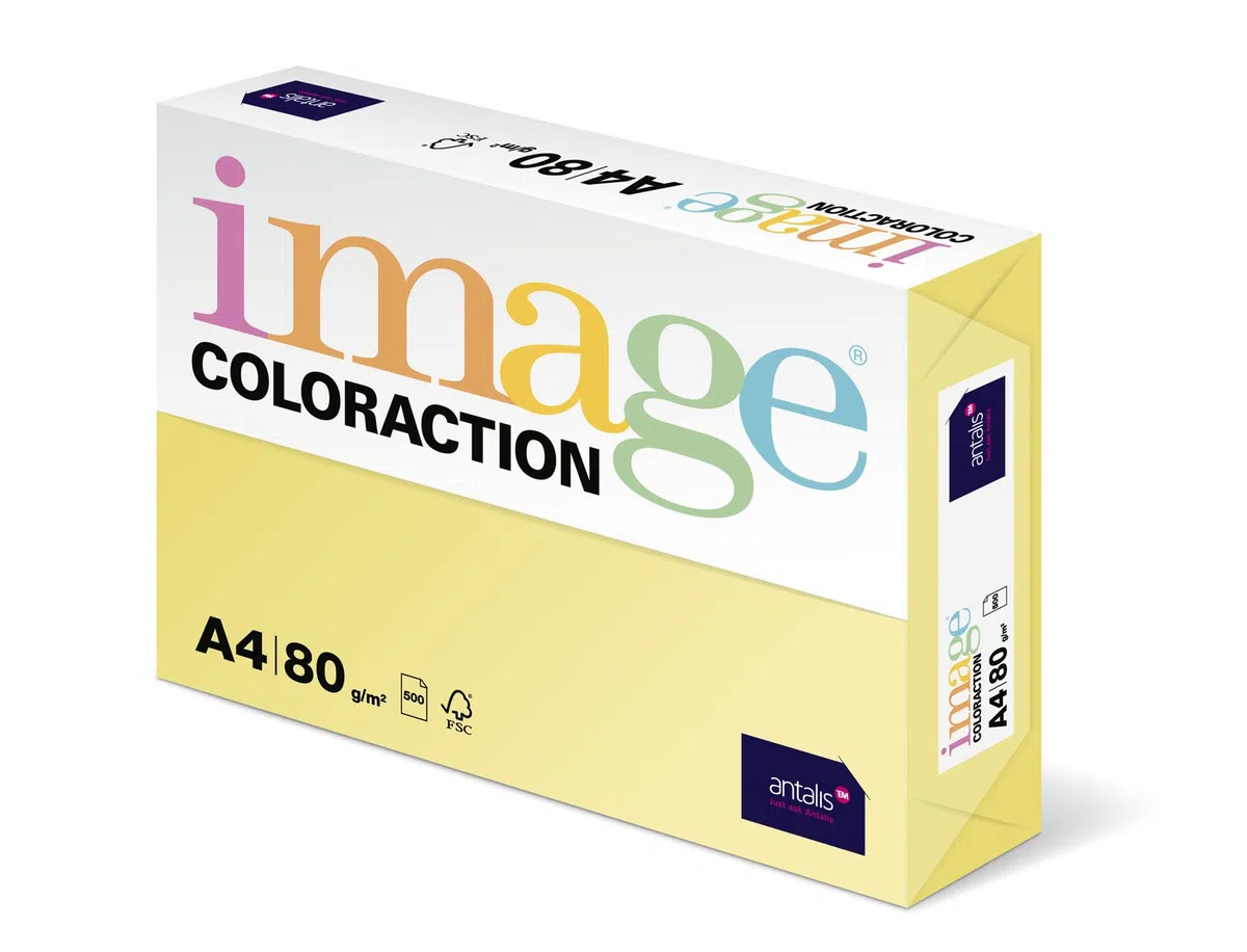 Antalis 838A 080S 4 - Papel para fotocopiadora (DIN A4, 80 g/m2), color amarillo