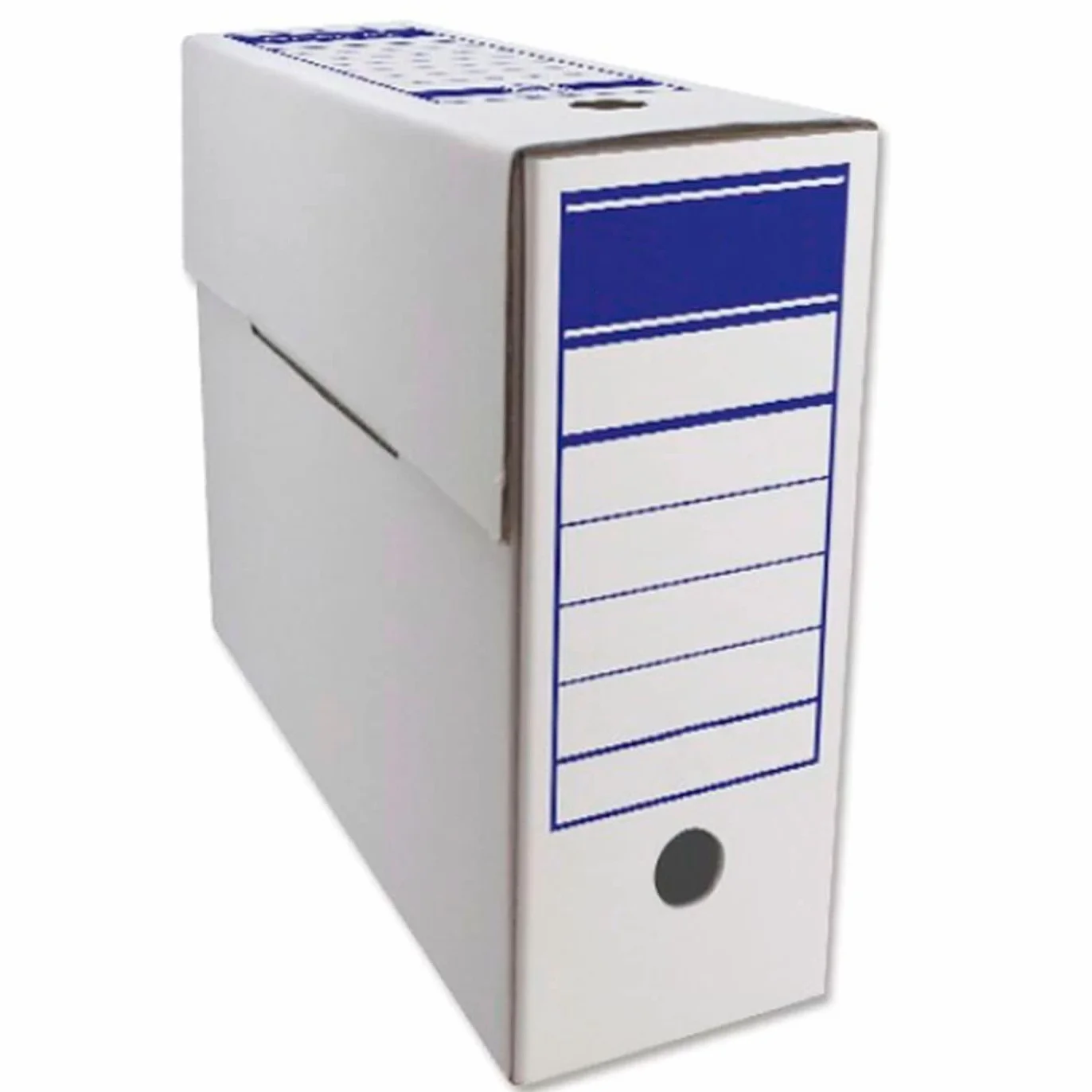 Acan Tradineur - Pack de 12 archivadores definitivos, caja archivo plegable de cartón, 2 posiciones, tamaño folio, fácil montaje, conservar documentos, facturas, 36 x 25 x 9 cm