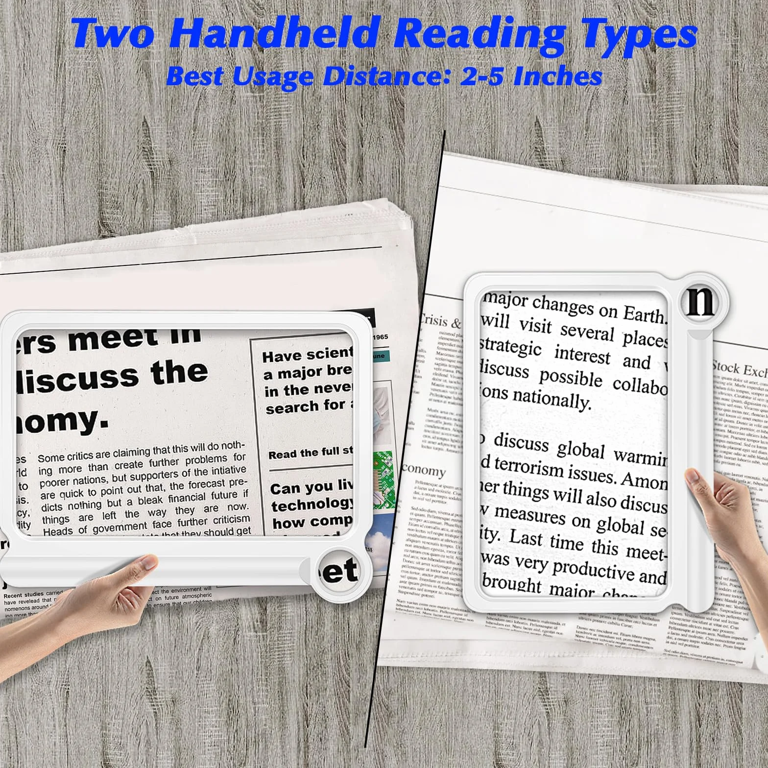 NZQXJXZ Lupa de Lectura, 6X Lupa Grande y Ligera, Proporciona un Área de Visualización Completa de la Página del Libro, Lupas Lectura de Mano Leer Impresiones Pequeñas y Baja Visión