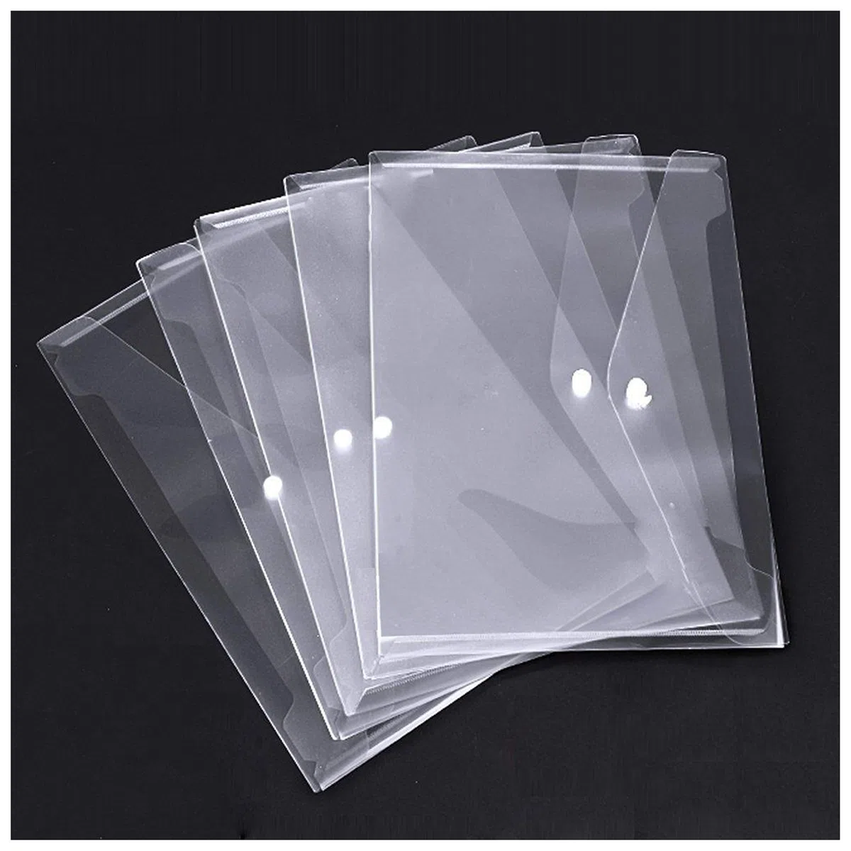Carpeta A4 Transparente 20 Unidades Carpetas Plastico Dossieres Transparentes Carpeta Sobre con Botón para Almacenamiento de Documentos