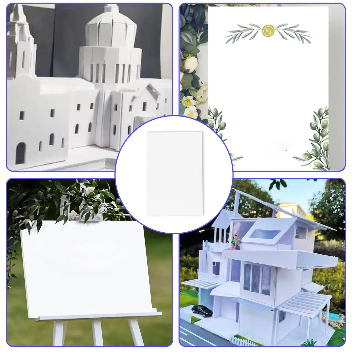 20 placas de espuma A4 blancas, 5 mm, para manualidades, presentaciones, exposiciones de arte, señalización, proyectos de oficina escolar