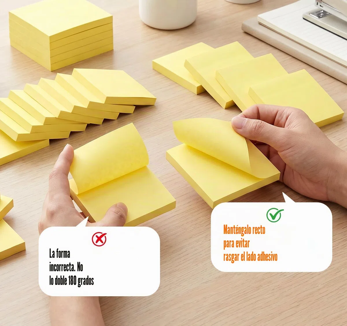Agoer Notas adhesivas, 24 piezas Notas adhesivas de Amarillo Clásico, 76 x 76 mm, 100 Hojas por Bloc, 2400 PCS Bloc de notas, Amarillo