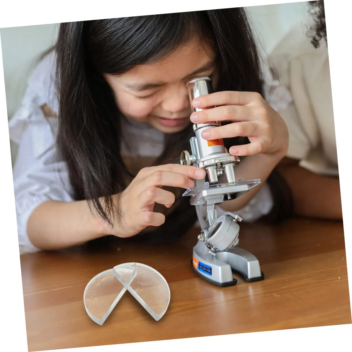 2piezas Lente Semicircular Física Lente Óptica Equipo Didáctico De Física Duradero