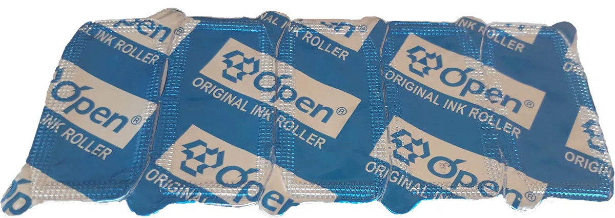 Rodillos de Tinta Negra para Etiquetadoras "Open" - Paquete de 5 Unidades