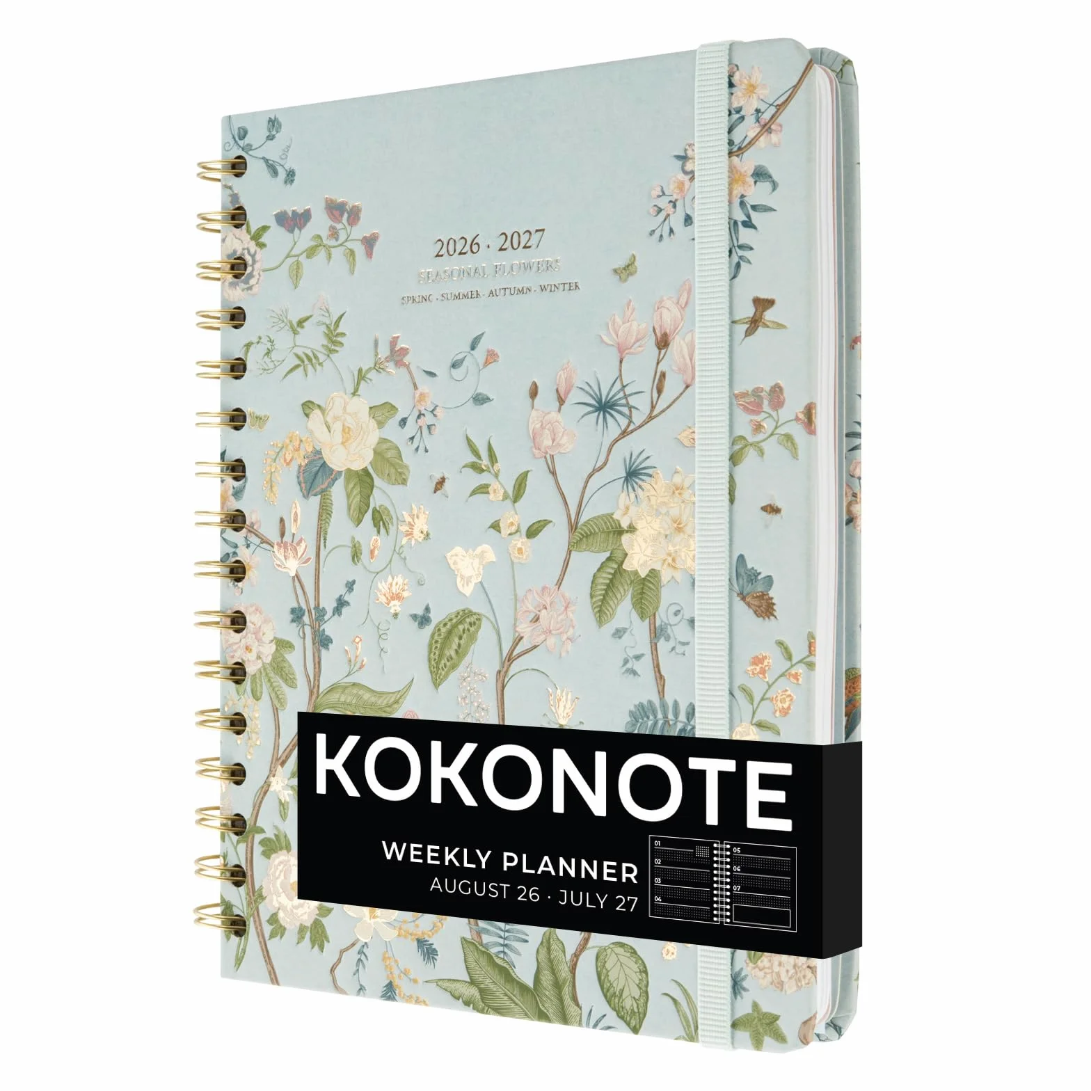 Kokonote Agenda 2026 2027 Semana Vista A5 Seasonal Flowers - Agenda Escolar Universitaria, Oposiciones o Insituto para mujer | Págs. Alto Gramaje | Con Pegatinas, Planificador Mensual, de Gastos…