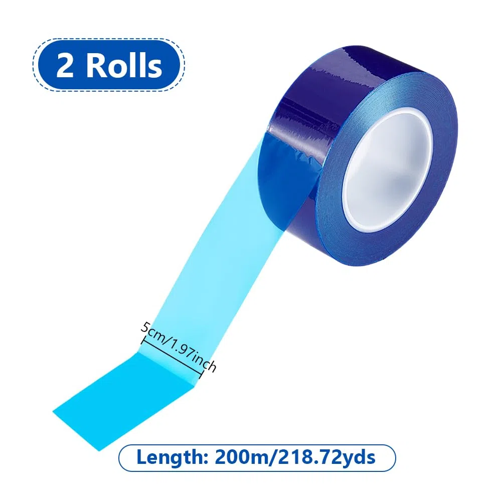 NBEADS Cinta adhesiva protectora para superficies de 400 m, rollo de película protectora transparente antiarañazos extraíble de 5 cm de ancho para ventanas de cristal, metal y plástico, cielo azul
