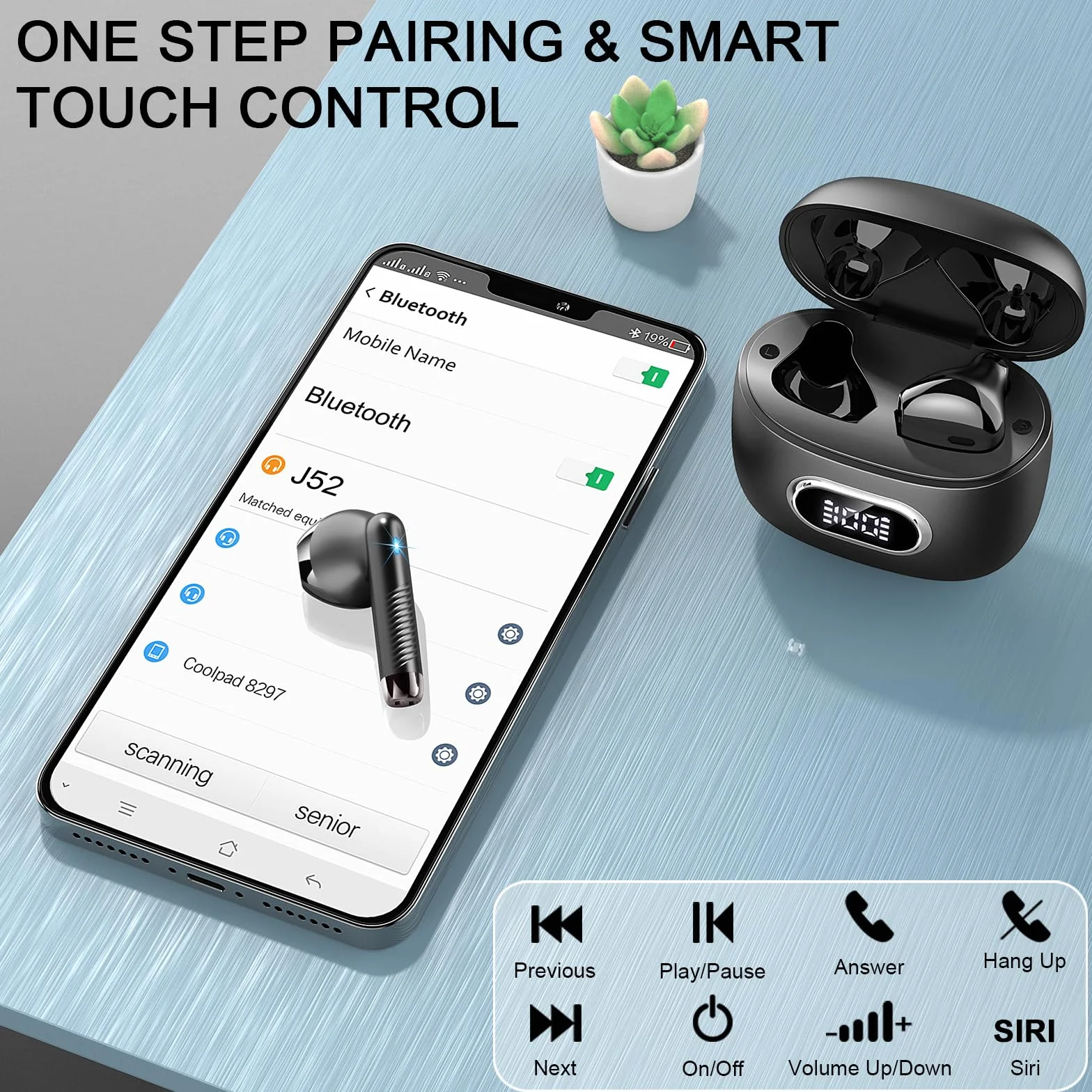 2026 AI Auriculares Traductores de Idiomas, 7 Modos Auriculares Traductor en Tiempo Real con 164 Idiomas, 49H Cascos Inalambricos Bluetooth 5.4 In Ear para Viajes Negocios y Aprendizaje, Negro