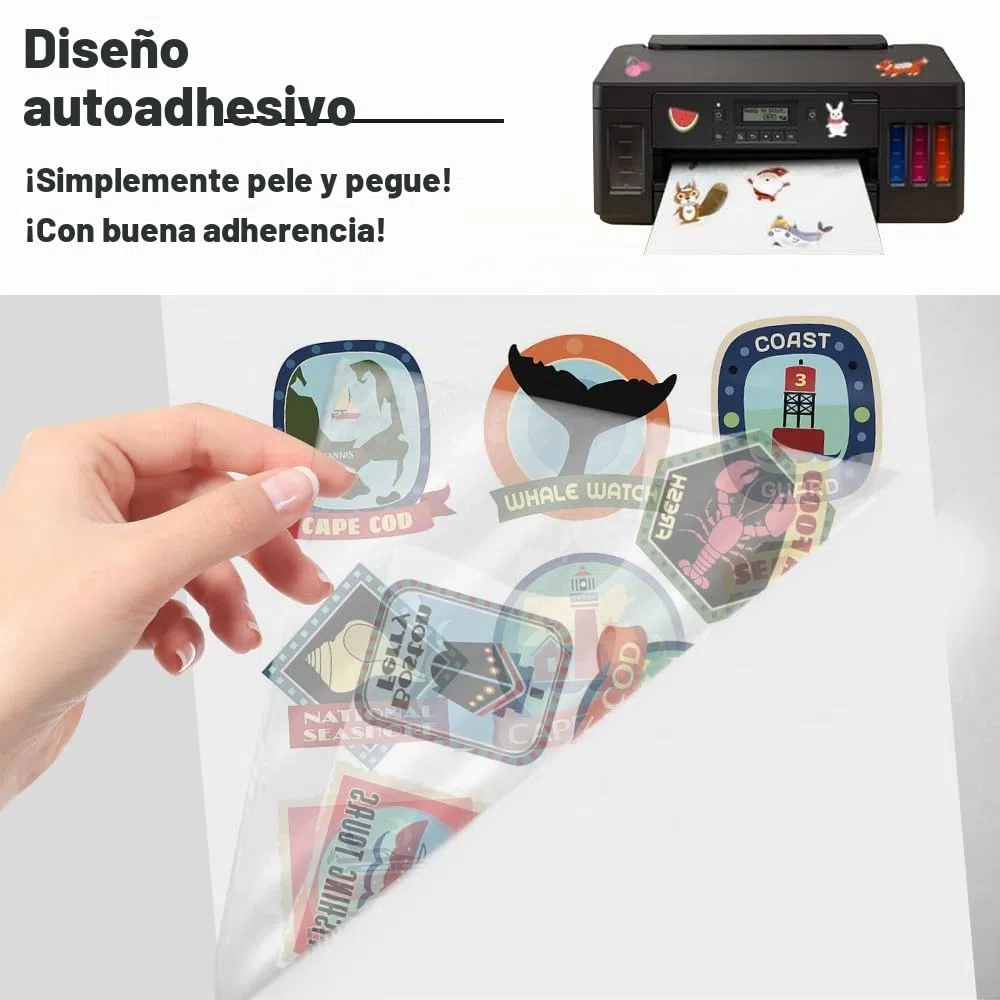 ADERTOS 30 Hojas Papel Adhesivo de Vinilo Transparente para Imprimir A4 Vinilo Imprimible (210 * 297mm) vinilo adhesivo impresora transparente impermeable