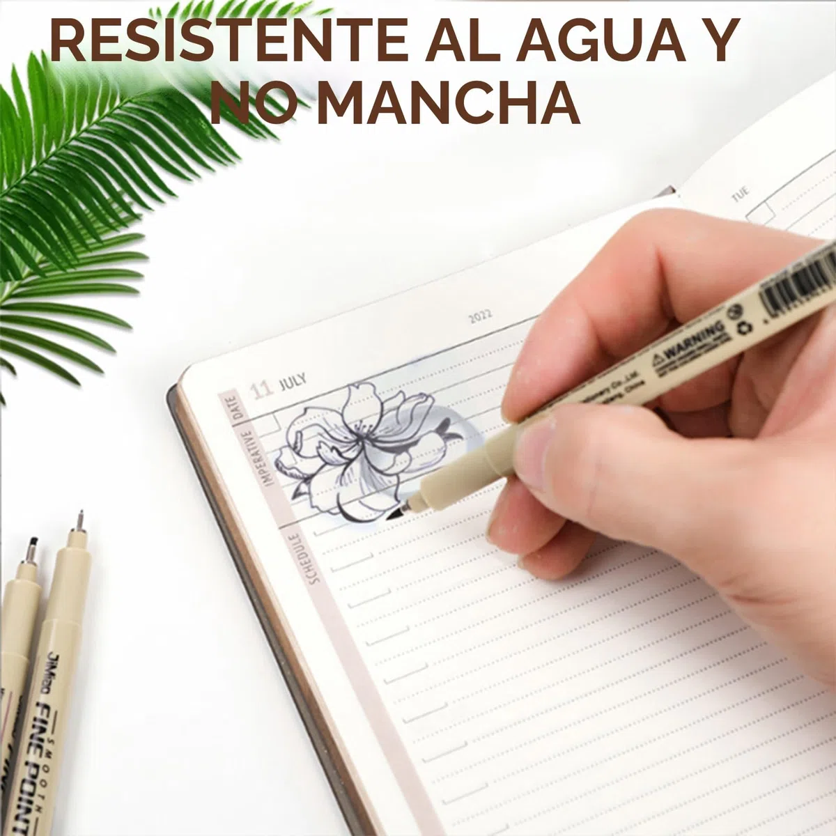Rierousy Micron Fineliner Bolígrafos, 12 piezas Negro Juego con 12 Diferentes Anchos de Línea, Fineliner set para la Ilustración, Bocetos
