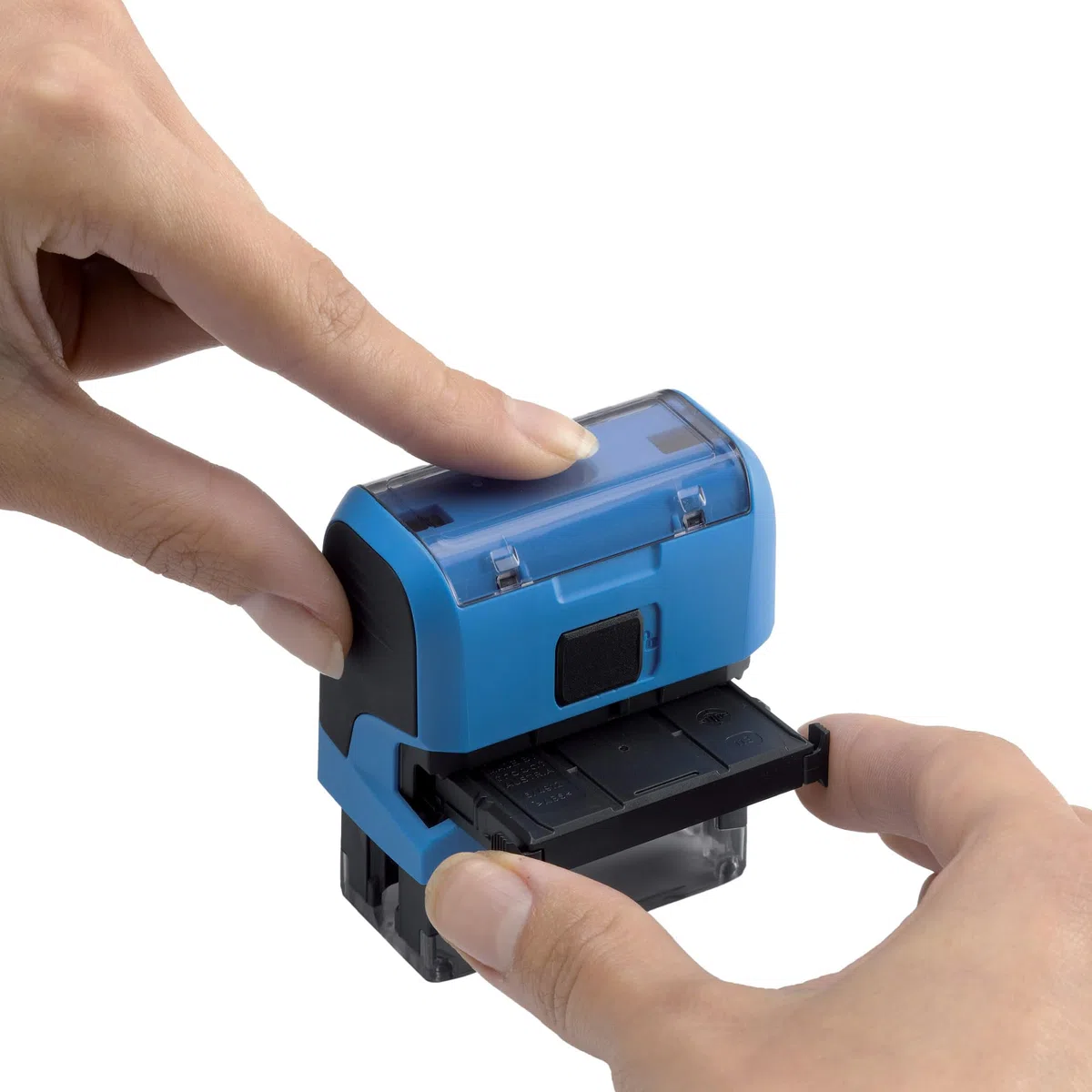Trodat Printy 4911 – Sello de Entintaje Automático con Tinta Incorporada e Imprentilla para Componer un Texto de Hasta 3 Líneas – Tinta Negra