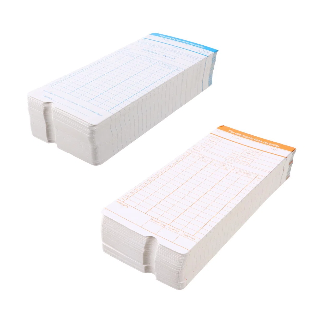 Gadpiparty Tarjetas de Asistencia de Doble Cara para Oficina Registro Mensual Días Tarjetas de Fichaje para Reloj Papel Resistente para Control de Horario Laboral