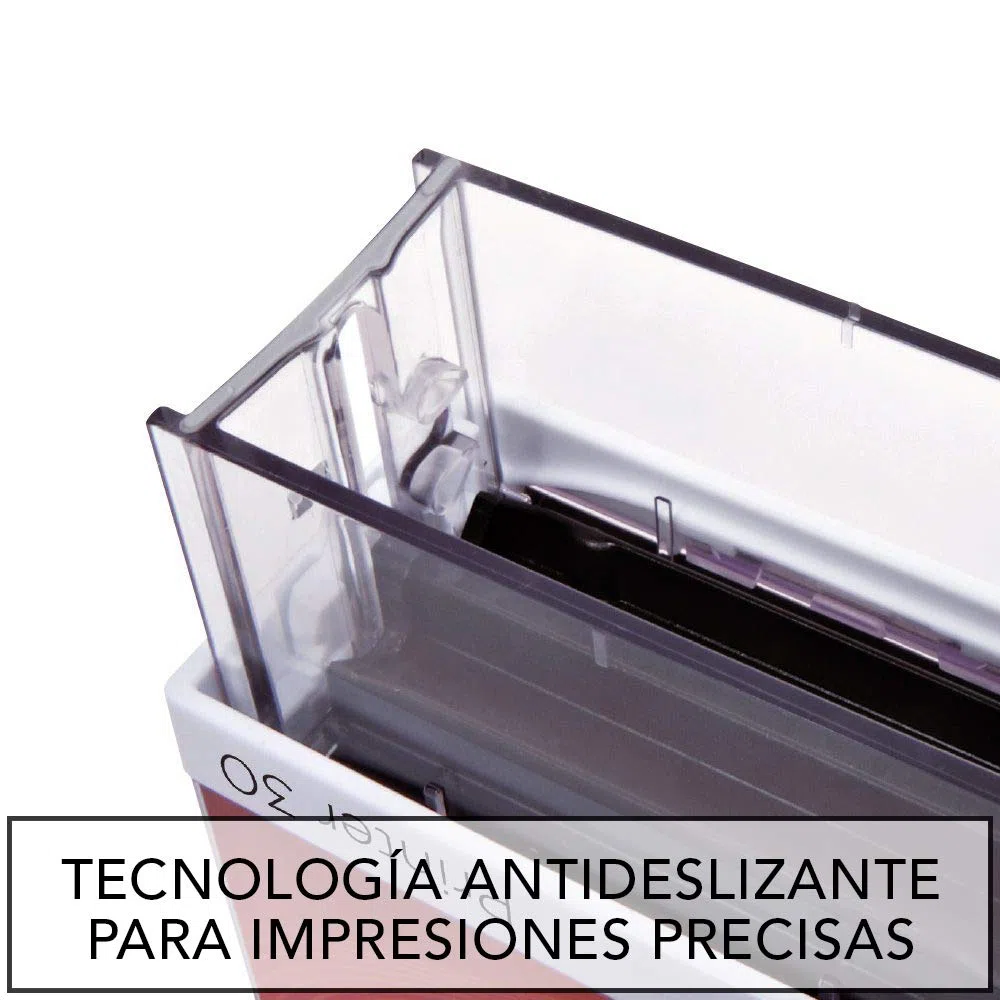 Stamp by Me | Sellos Personalizados | Sello de Caucho Automático para Empresa | Autoentintable | Tinta Negra (47x18mm - 4 líneas)