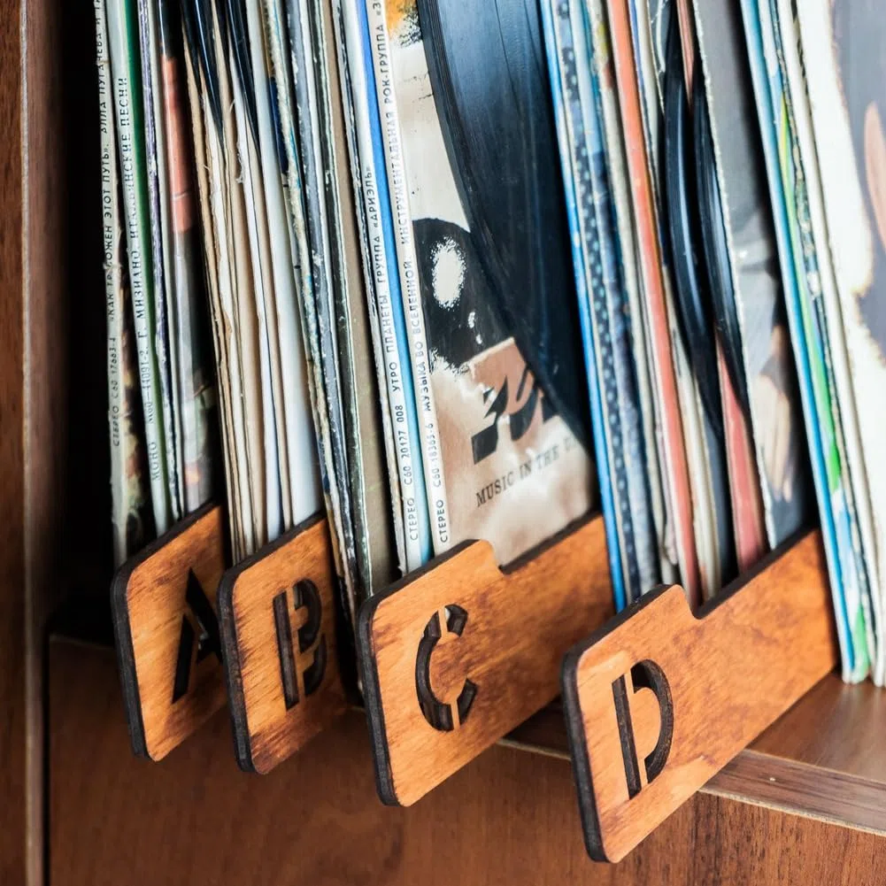 26 Divisores de Discos de Madera, Divisores AlfabéTicos de Almacenamiento de, GuíAs Organizadoras de Soportes de Discos