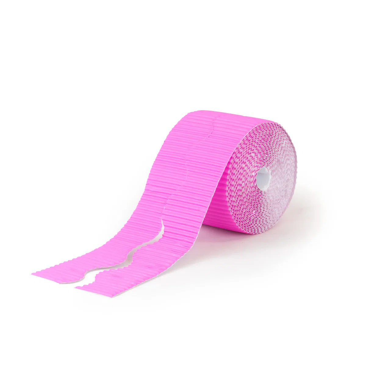 Pryse Borde Decorativo de Cartón Ondulado Rosa 10 cm x (7,5 m x 2)