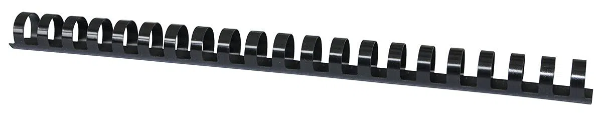 Office Products 20241615-05 - Canutillos para encuadernación (plástico, 100 unidades, DIN A4, 16 mm, 145 páginas), color negro