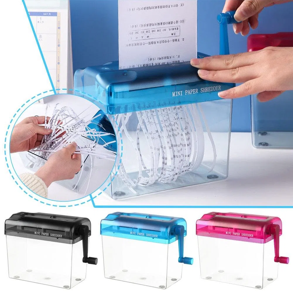 Trituradora Manual de Papel Portátil - Mini Cortadora A4 Para Uso Doméstico, Oficina y Escuela - Herramienta de Corte Hecha a Mano