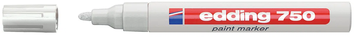 Edding marcador de pintura 750 INDUSTRIA, 2-4mm - blanco, 4er Pack