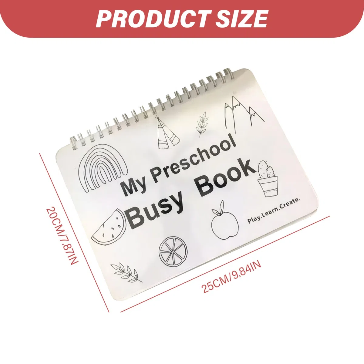 My Preschool Busy Book Set Grueso Completo Juego de 12 Temas Interesantes Educativos Preescolar para Viajes y Aprendizaje Divertido