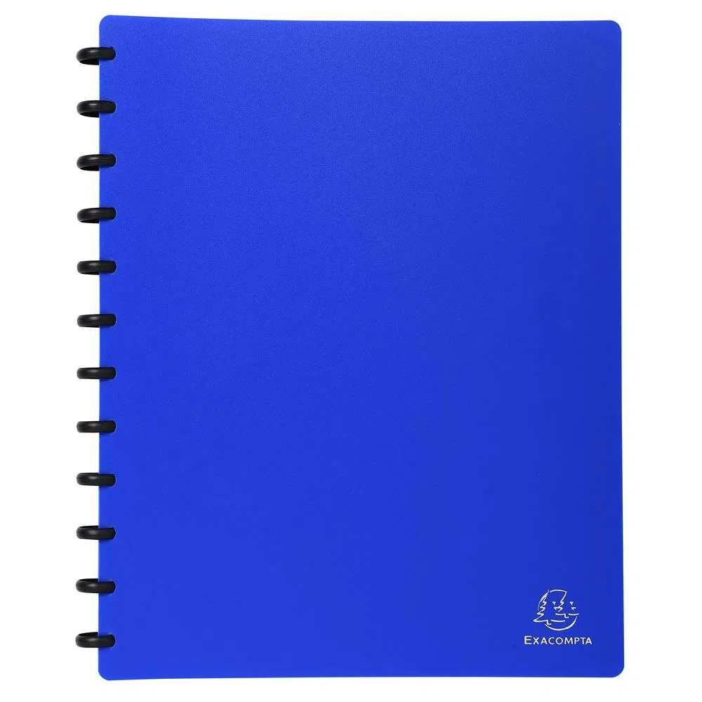 Exacompta 86362E - Carpeta de 30 fundas con anillas, A4, color azul