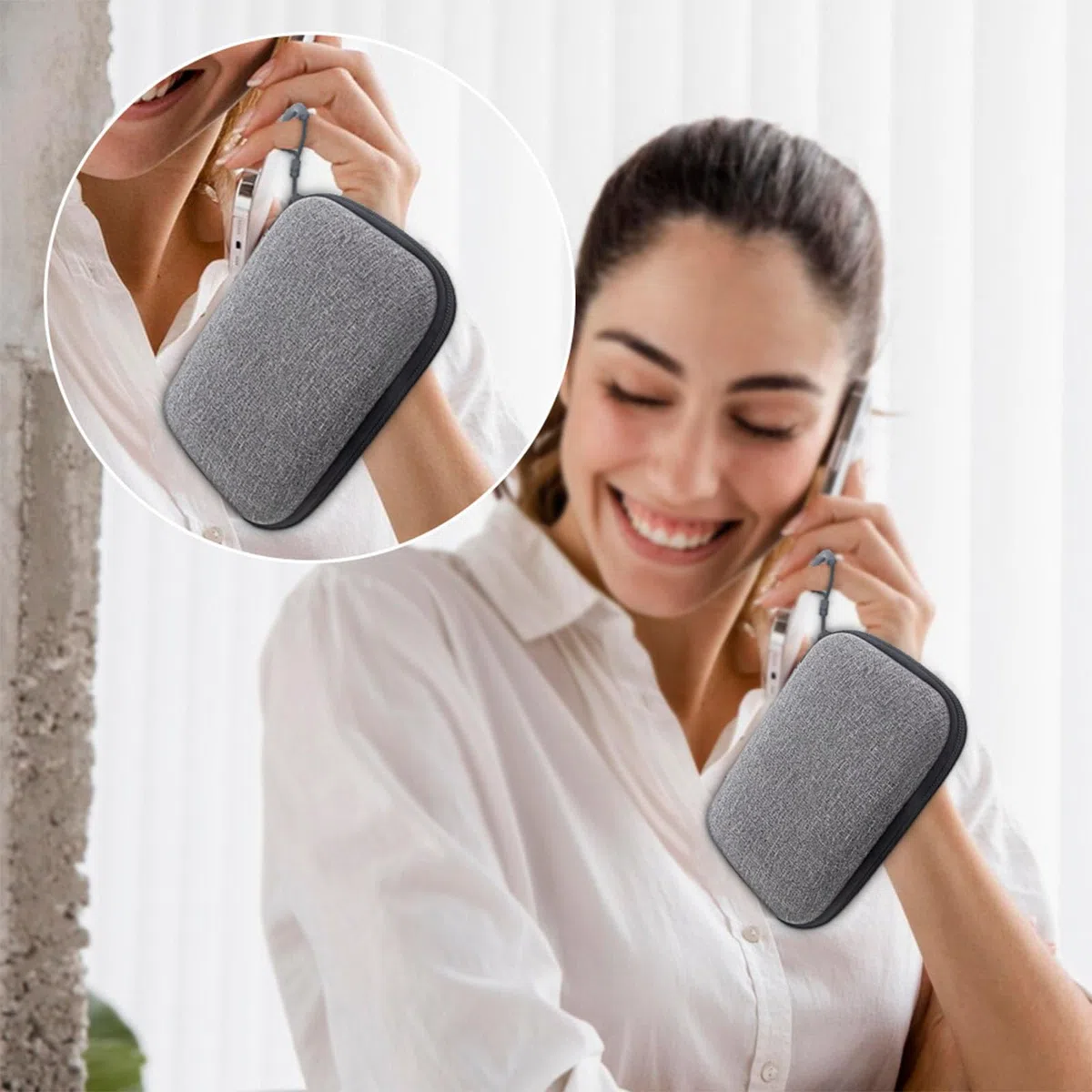 Caso de Transporte de Grabadores de Voz para Docking Dock, Carging Cable y Otros Accesorios, AI Voice Recorder Case Duro