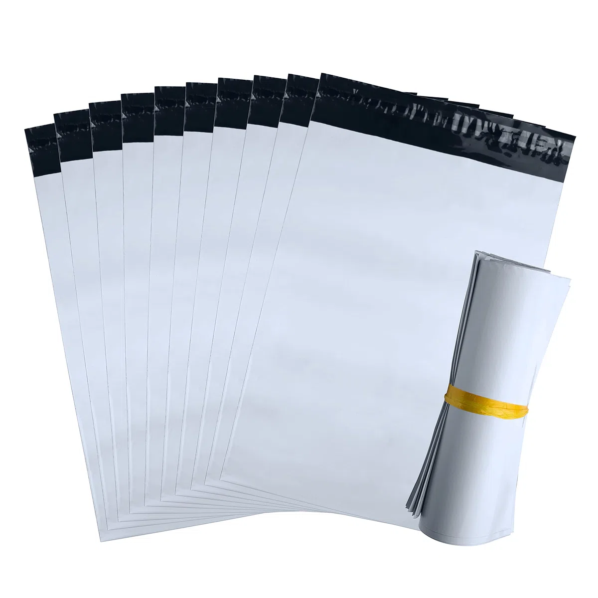 iboo - 100 sobres de plástico opacos blancos de 28 x 42 cm, bolsas de envío, sólidas, inviolables e impermeables - Lote de 100