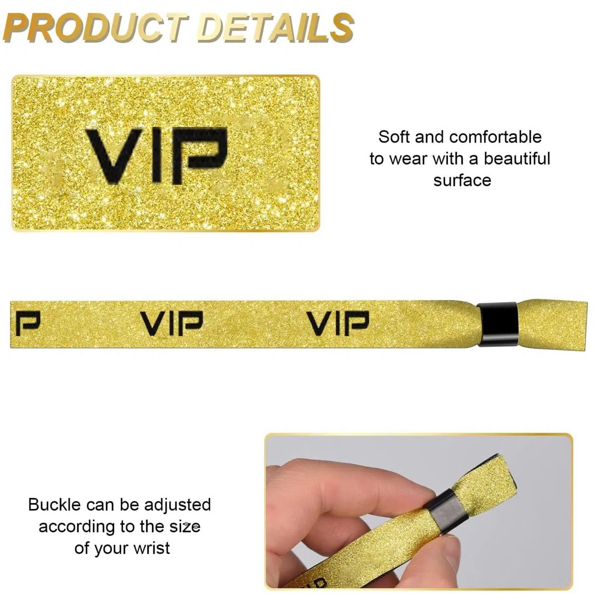 70 Piezas VIP Pulseras Tela,Pulseras de Tela VIP, Pulseras VIP,Pulseras de identificación VIP,Pulseras para Eventos,Pulseras de identificación y control para eventos VIP para Eventos Club Fiesta