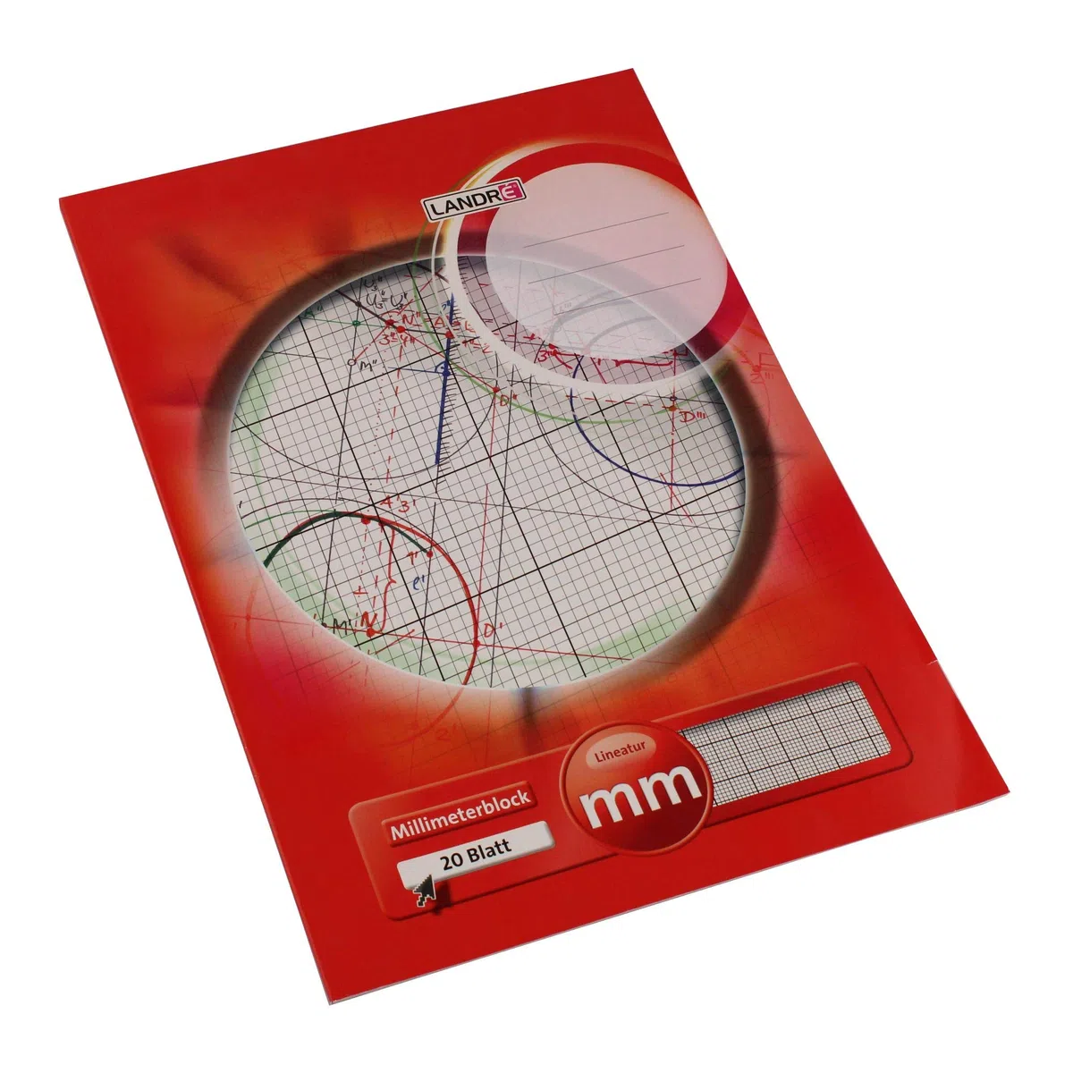 LANDRÉ Millimeterpapier-Block DIN A3, 20 Blatt, 80 g/qm
