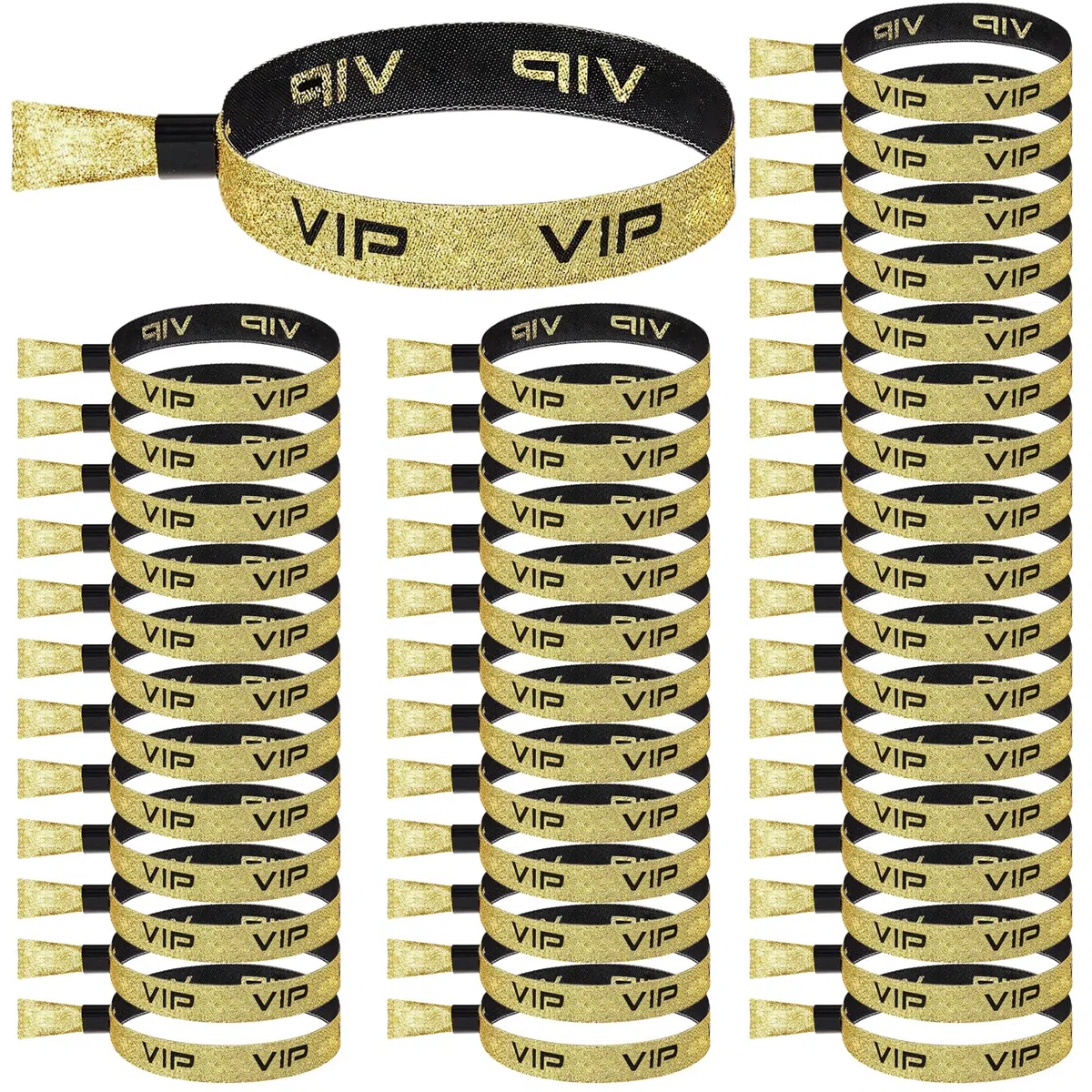 70 Piezas VIP Pulseras Tela,Pulseras de Tela VIP, Pulseras VIP,Pulseras de identificación VIP,Pulseras para Eventos,Pulseras de identificación y control para eventos VIP para Eventos Club Fiesta