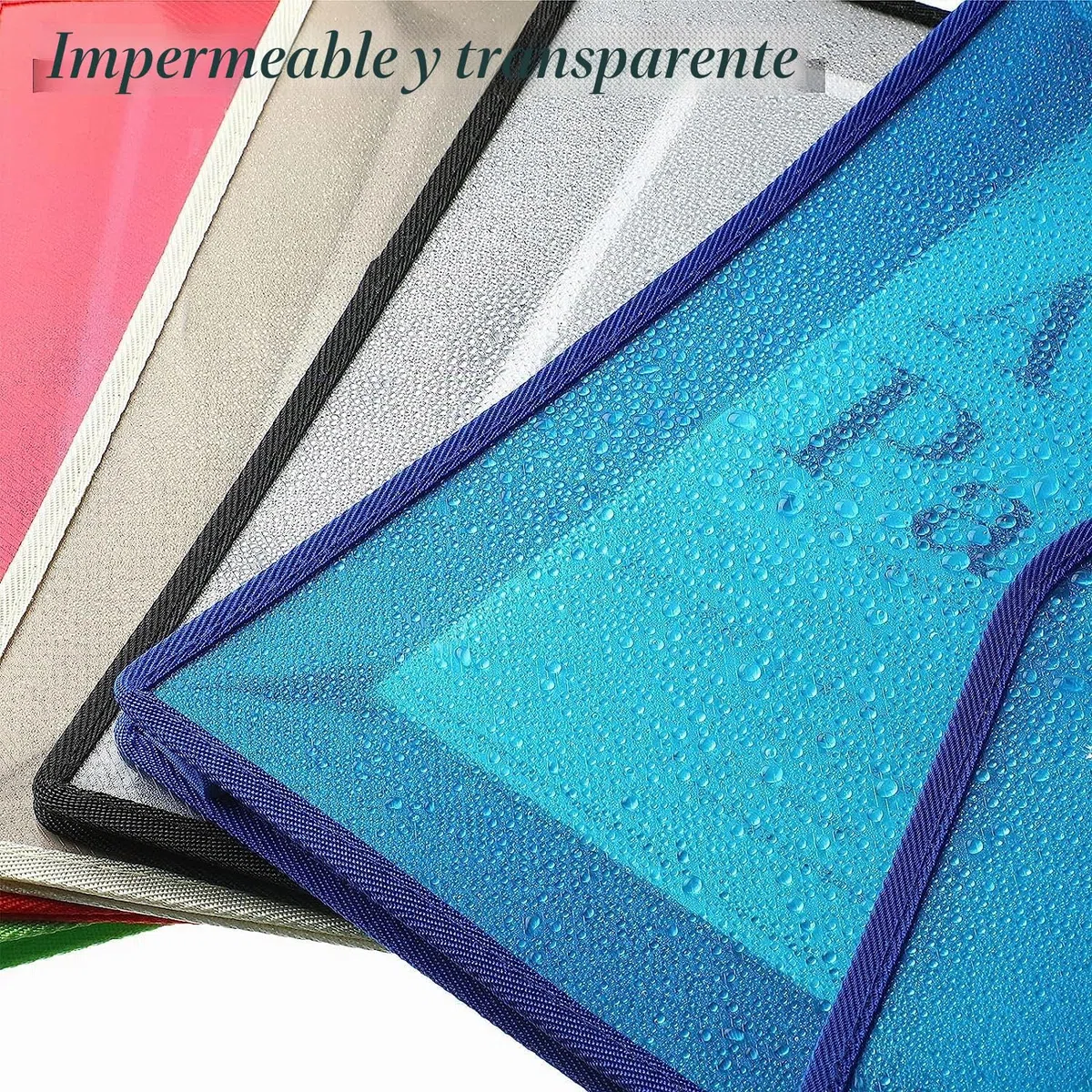 Carpeta de Archivos de Plástico A4, 8 Piezas Archivos de Plástico con Botones Carpeta Impermeable Documentos Premium Archivos Sobre Carpetas para Escuela, Oficina, Casa